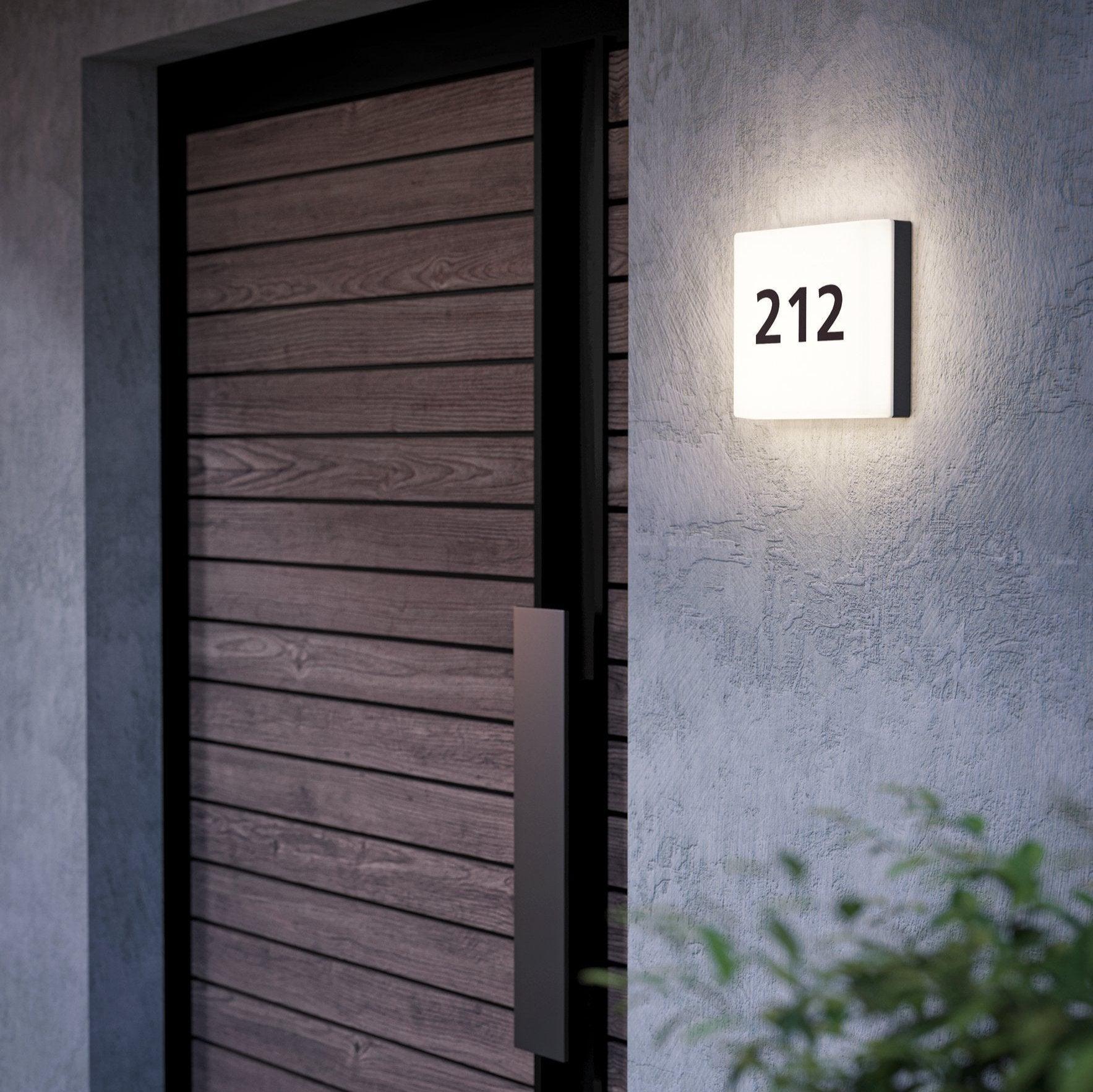 eglo cornale grey outdoor house number wall light ip44