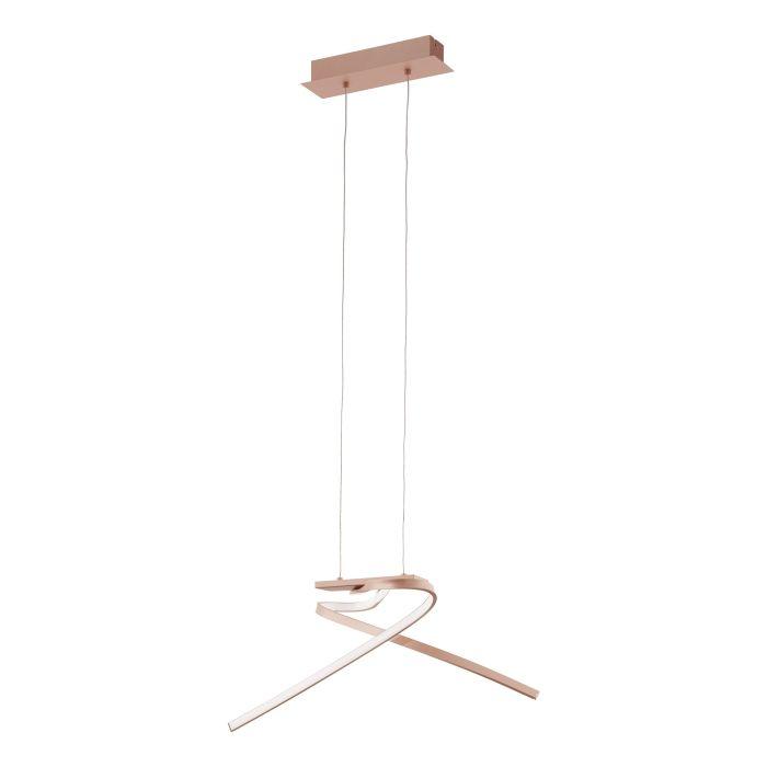 eglo palozza led rose gold curved ceiling pendant living room image