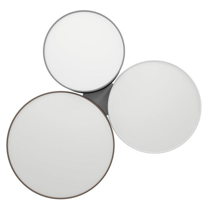 eglo pastore flush 3 shade ceiling light grey white brown hallway lighting