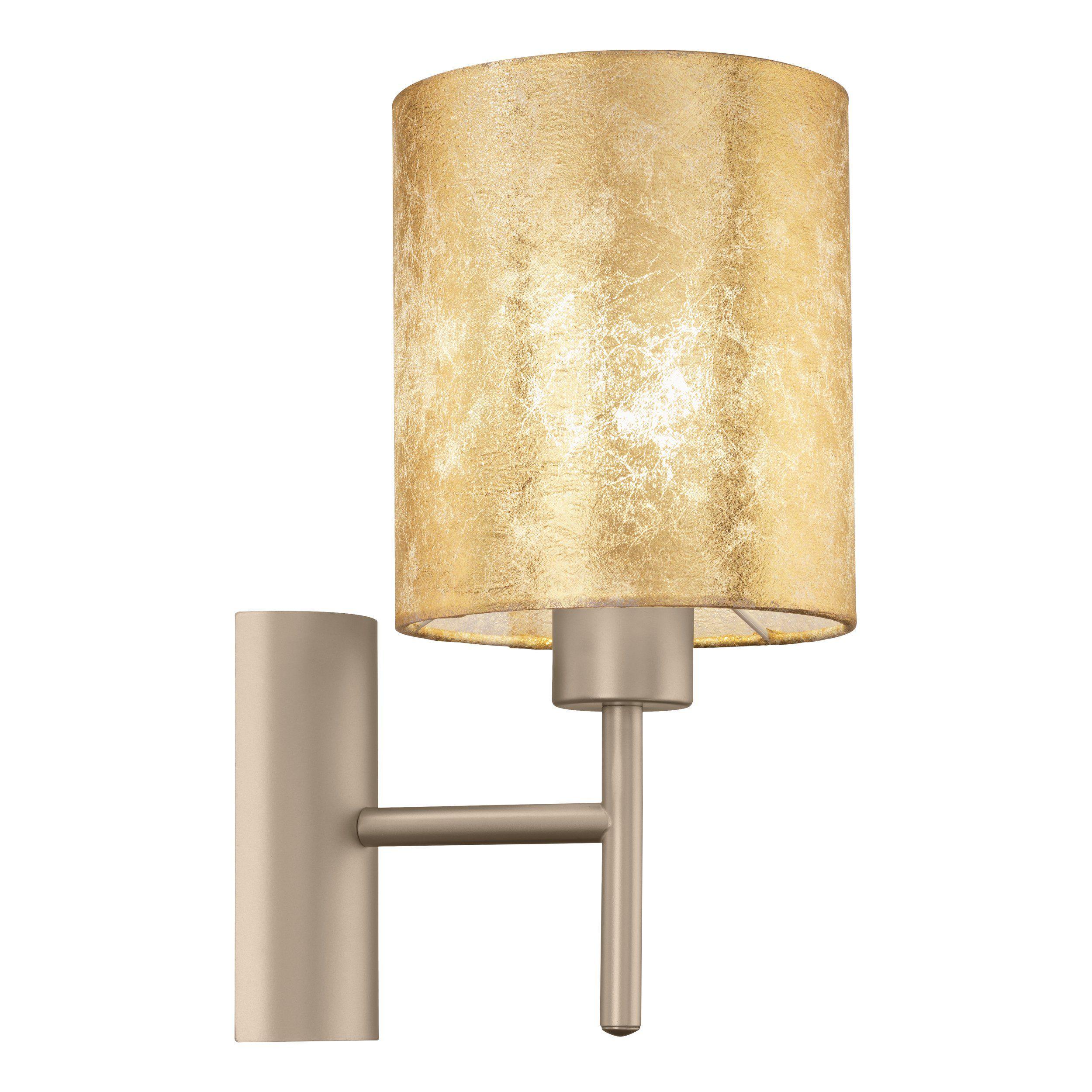 Eglo Viserbella Champagne Wall light - Gold Leaf Style Shade