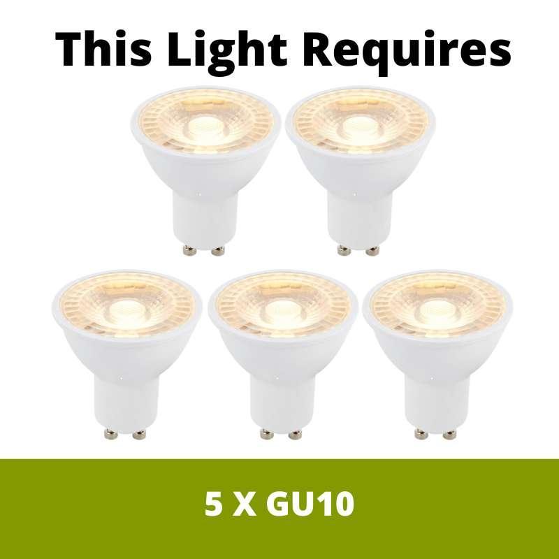 Eglo Vilanova 5 Light Chrome Track Lighting System