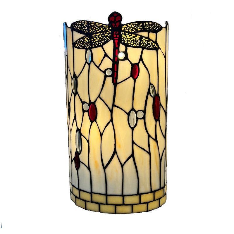 Beige Dragonfly Tiffany Wall Light