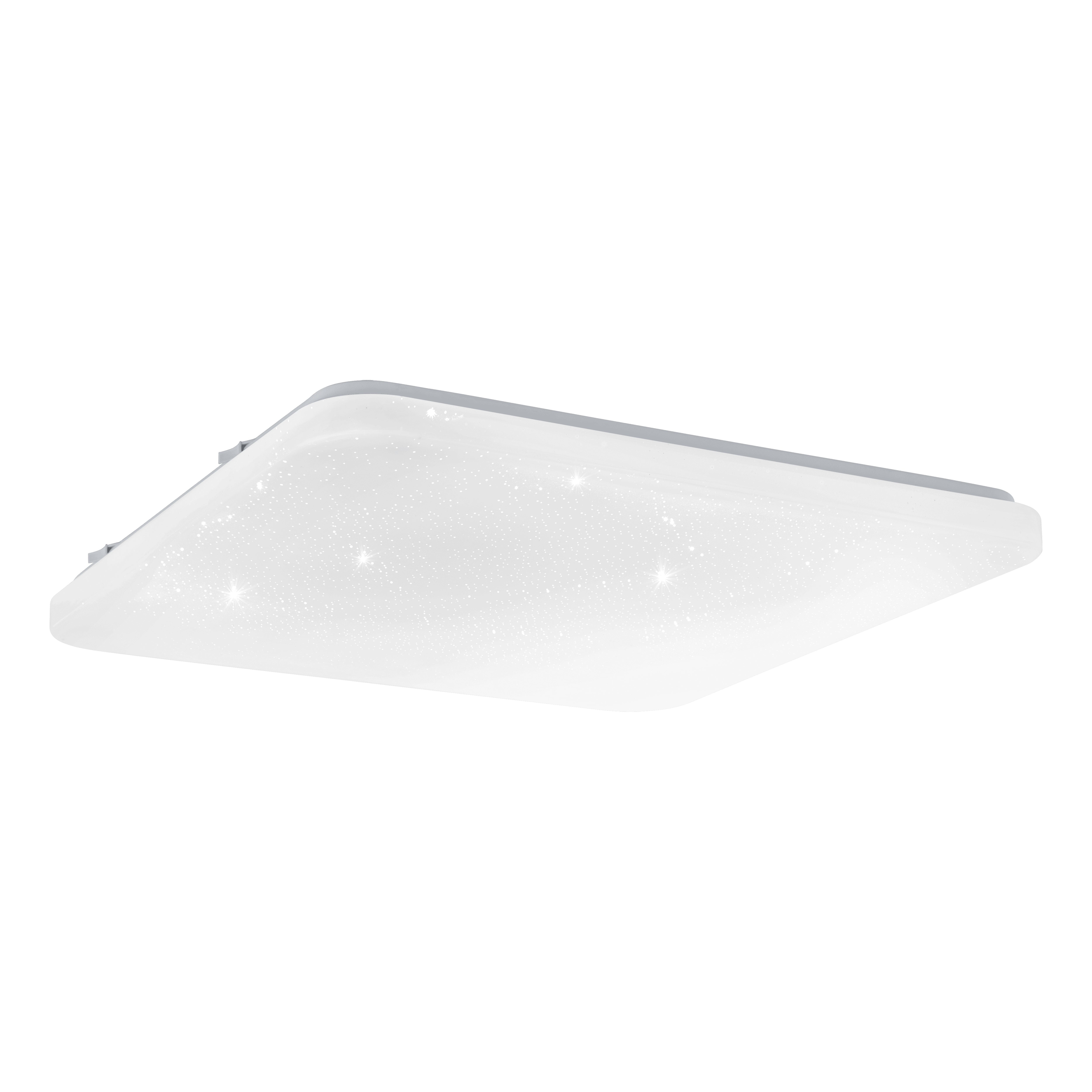 eglo frania s led square white ceiling flush 43cm living room image