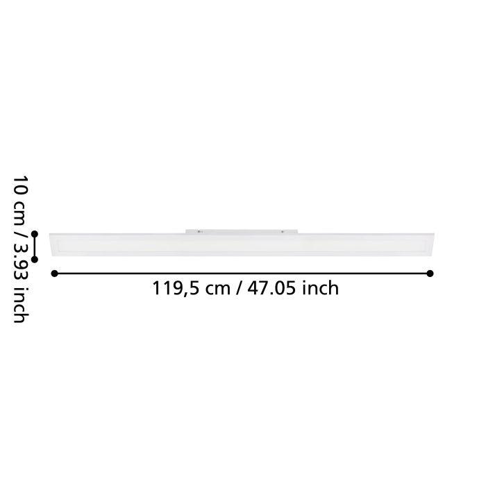 eglo salobrena 1 led flush panel ceiling light living room close up