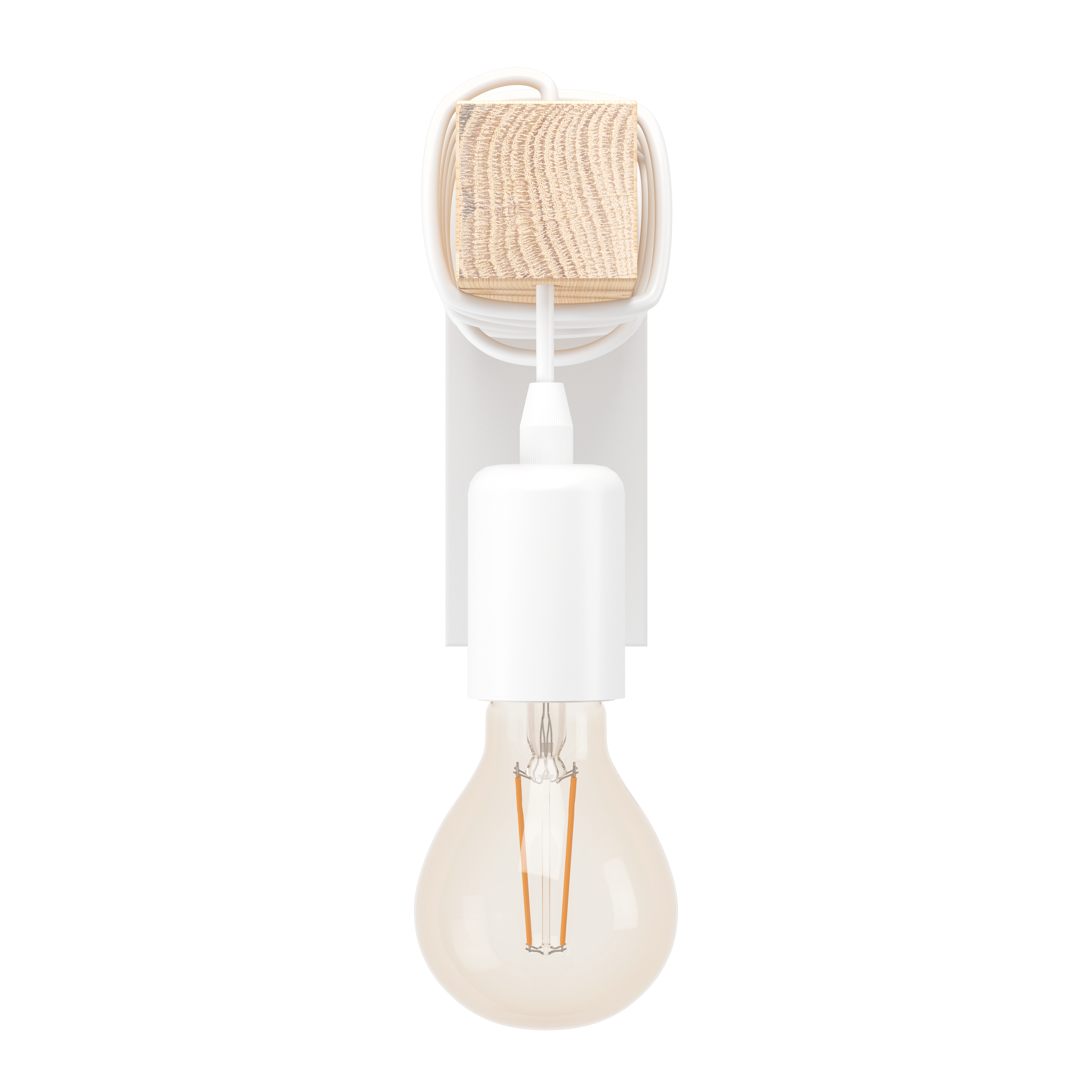 Eglo Townshend White & Wood Wall Light