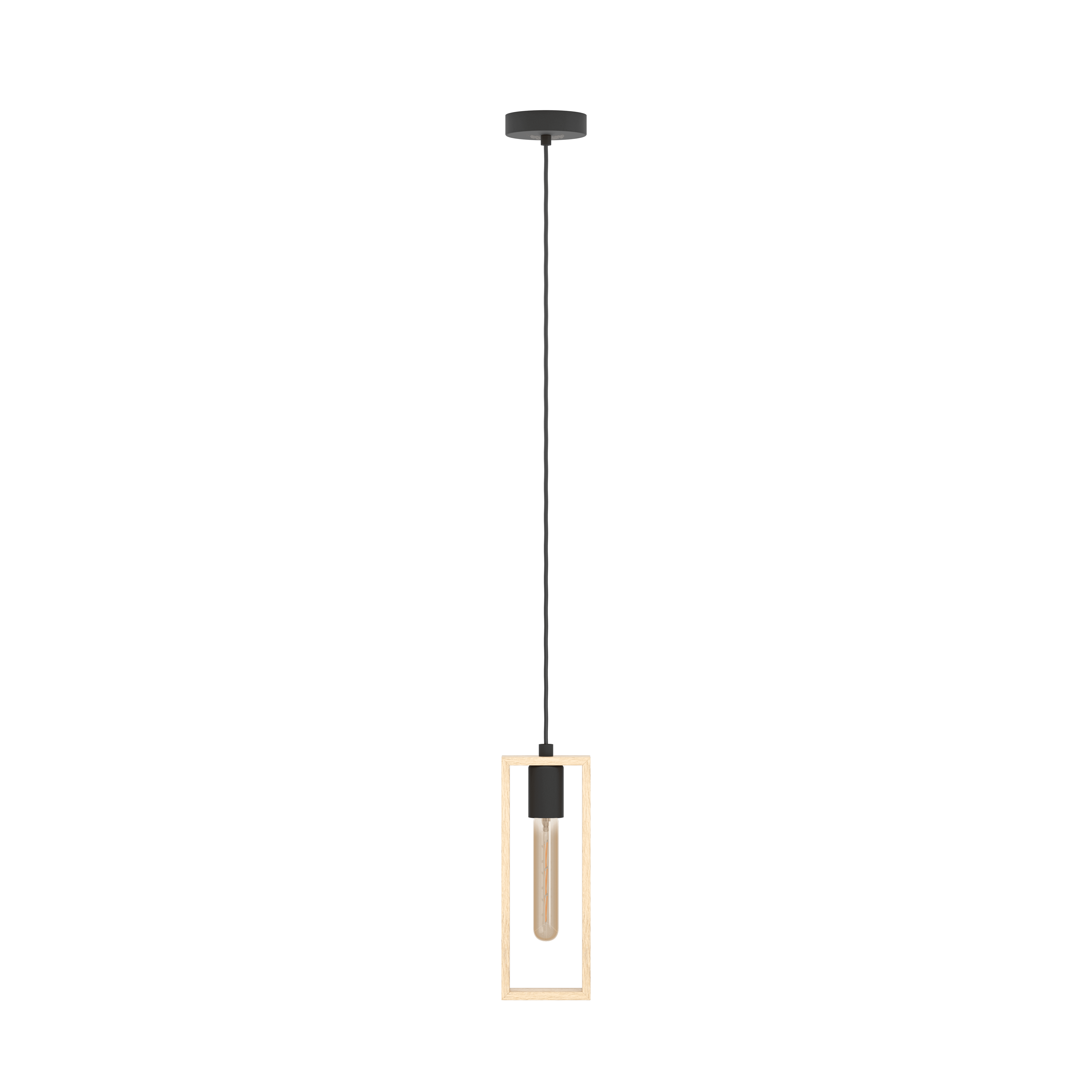 eglo littleton black wooden rectangular ceiling pendant living room image