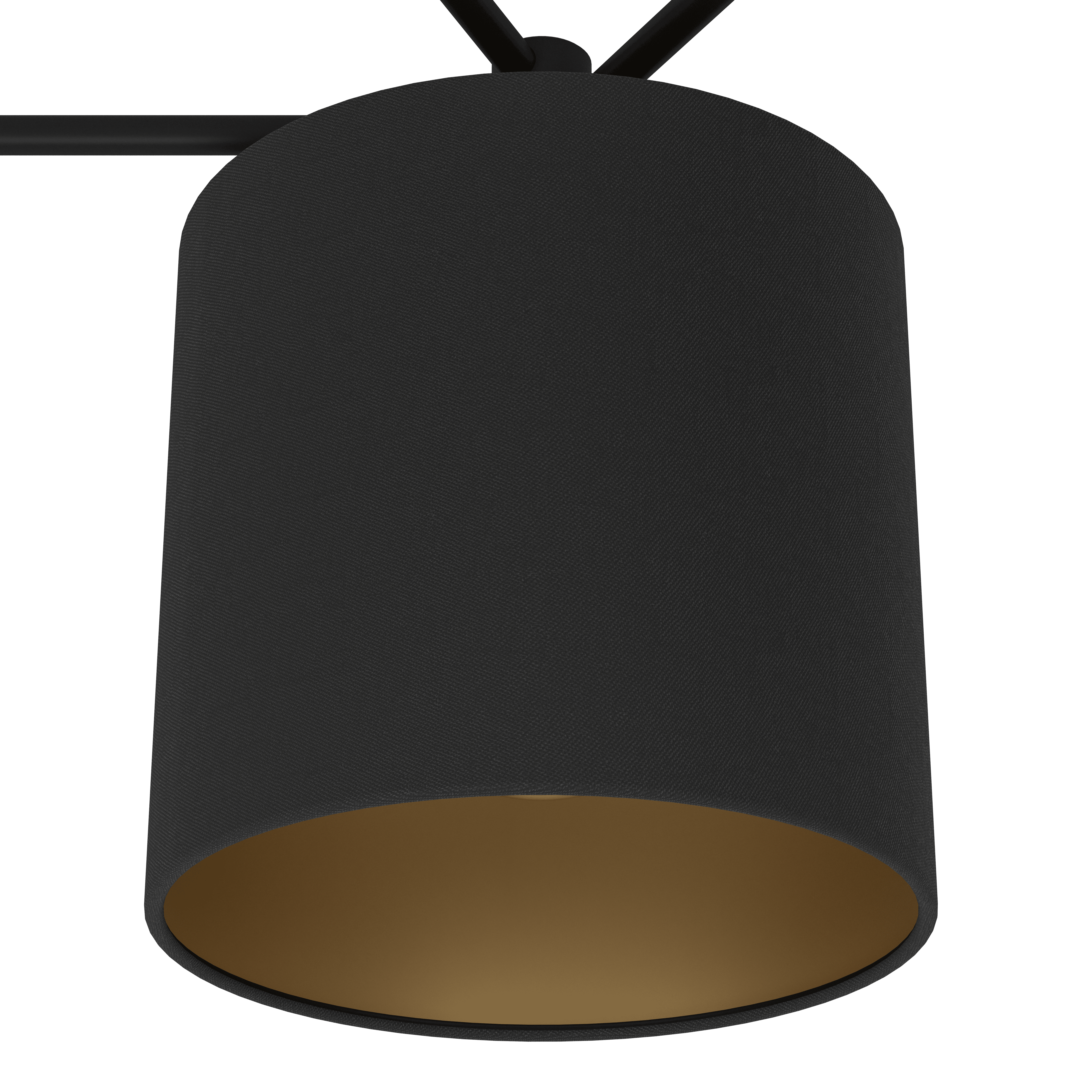 Eglo Staiti 7 Light Black & Gold Flush Ceiling Flush
