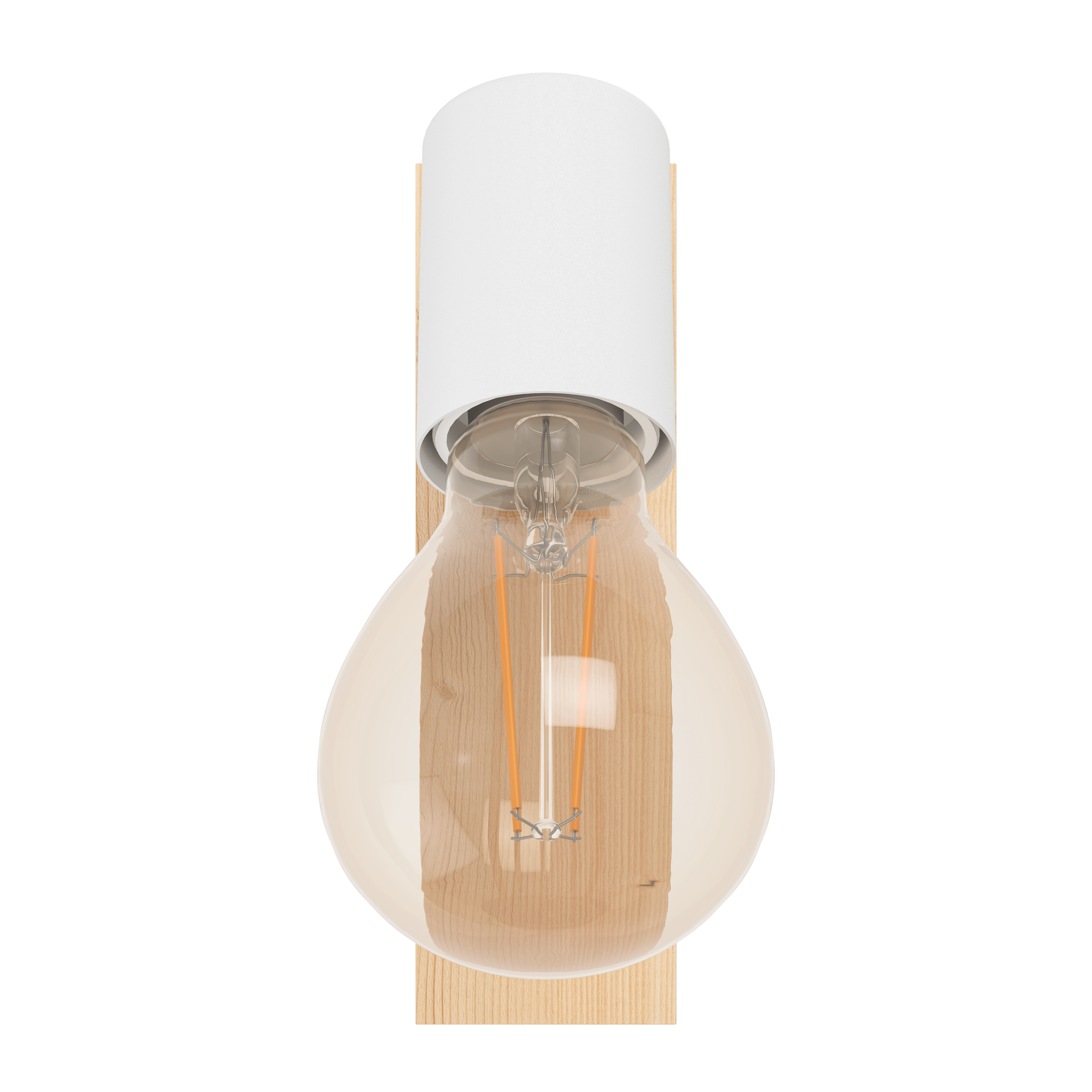 Eglo Townshend 3 Wood & White Wall Spotlight