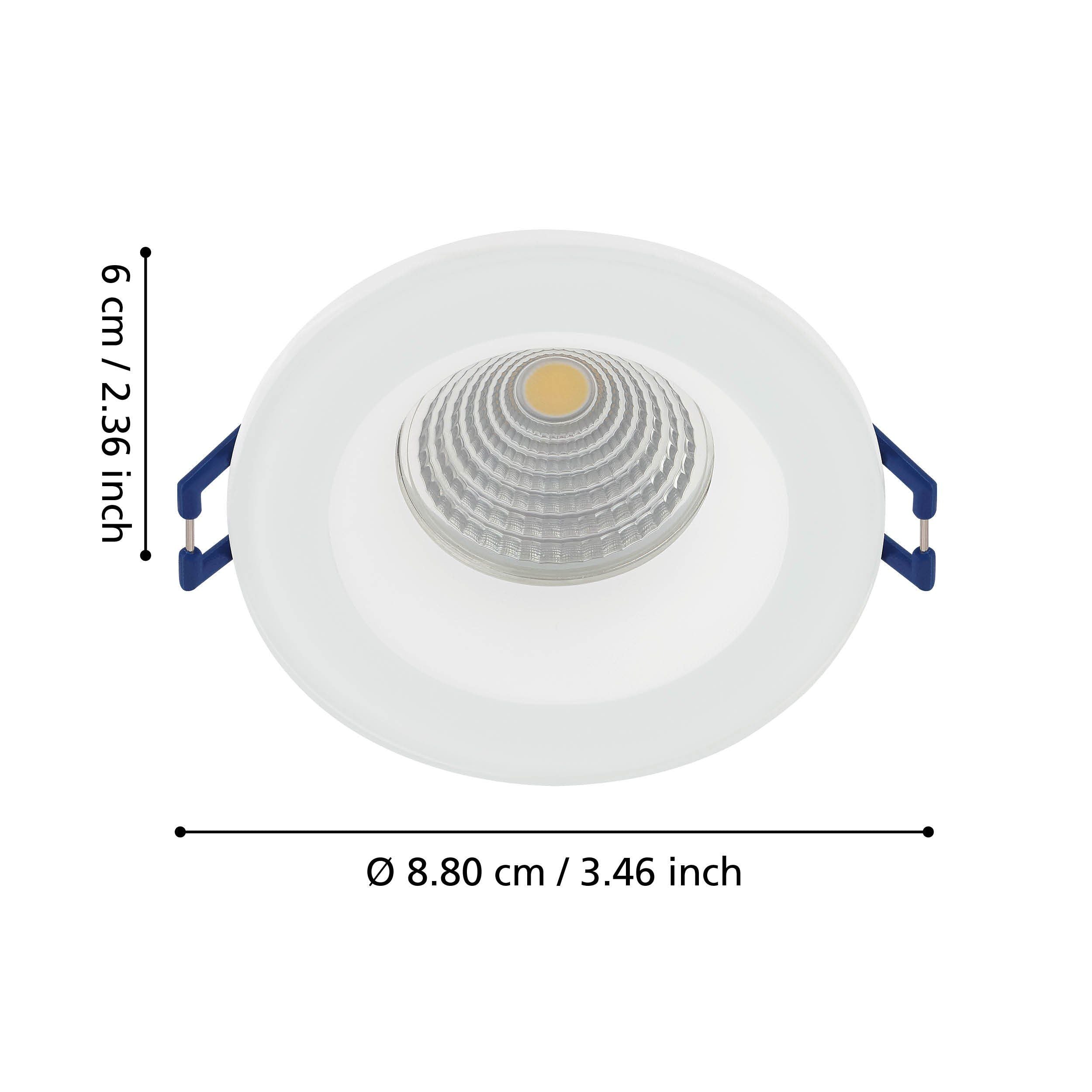 Eglo Salabate LED White Recessed Downlight - Cool White — close-up detail