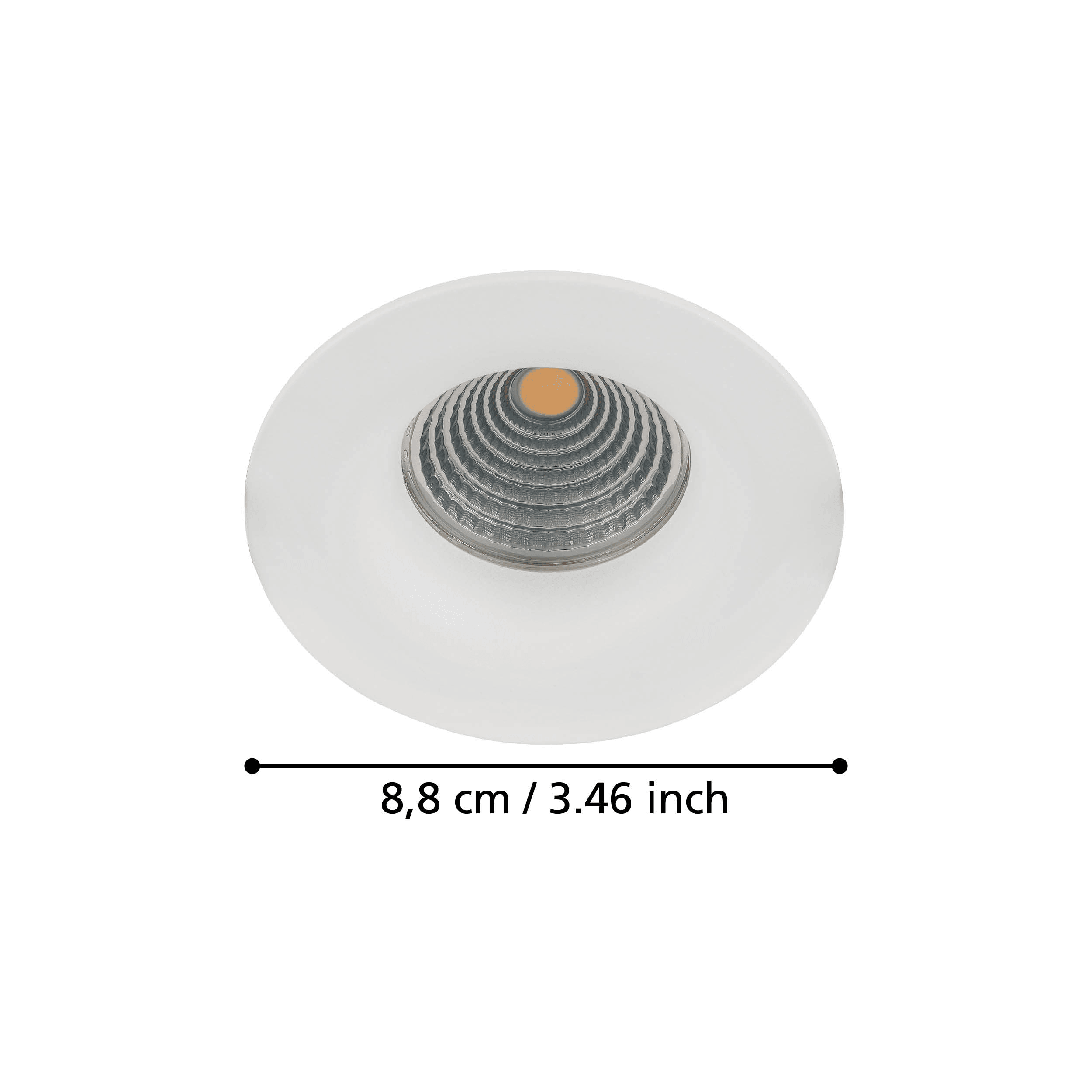 eglo saliceto led white recessed downlight Kitchen Lighting Close Up