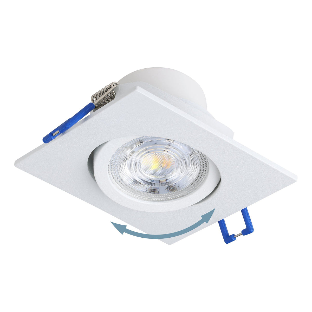 Eglo Saliceto LED Square Recessed Downlight - Cool White — rear view