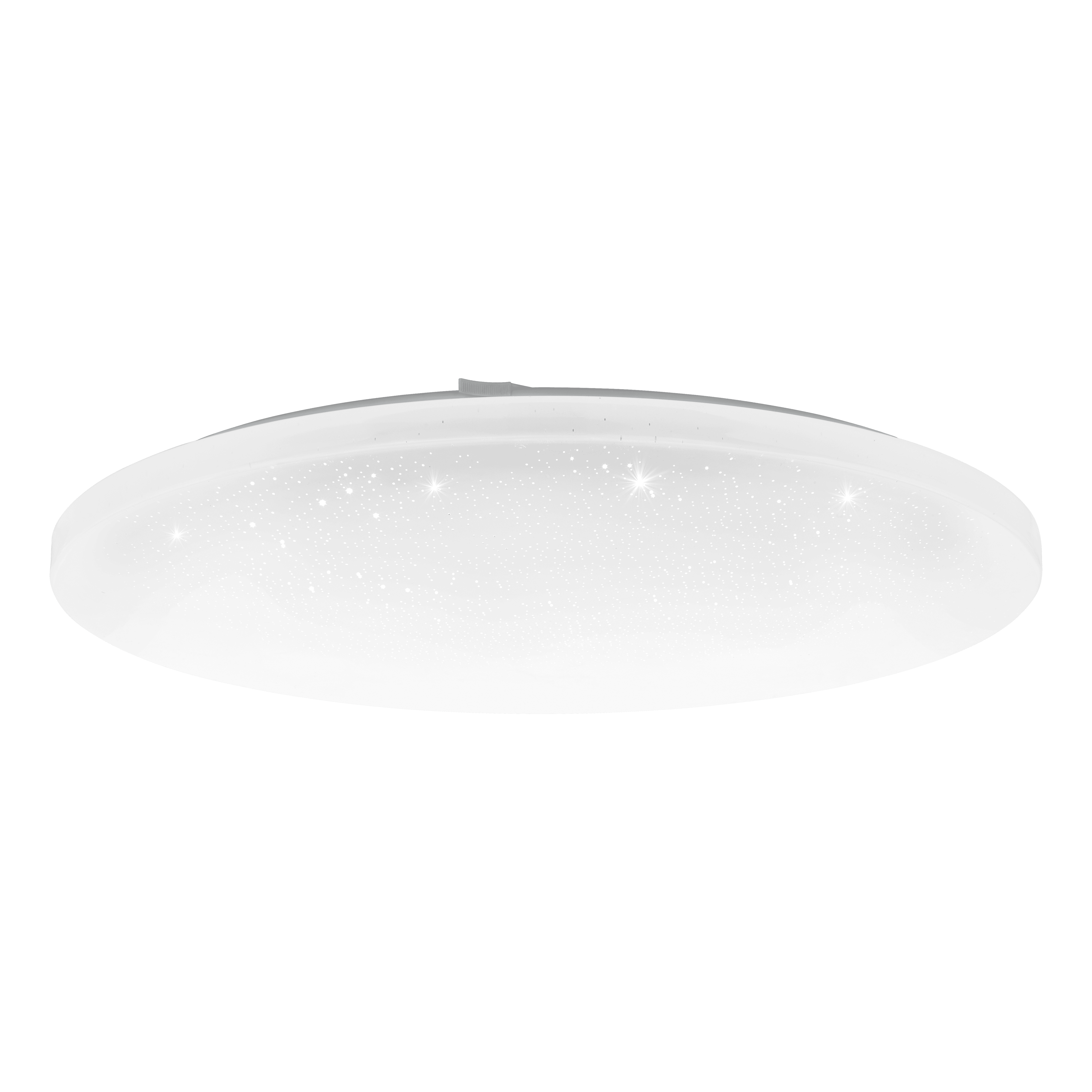 eglo frania a round white led flush ceiling light 57cm living room close up