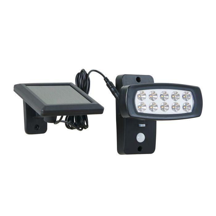 eglo palizzi black ip44 solar led wall light living room image