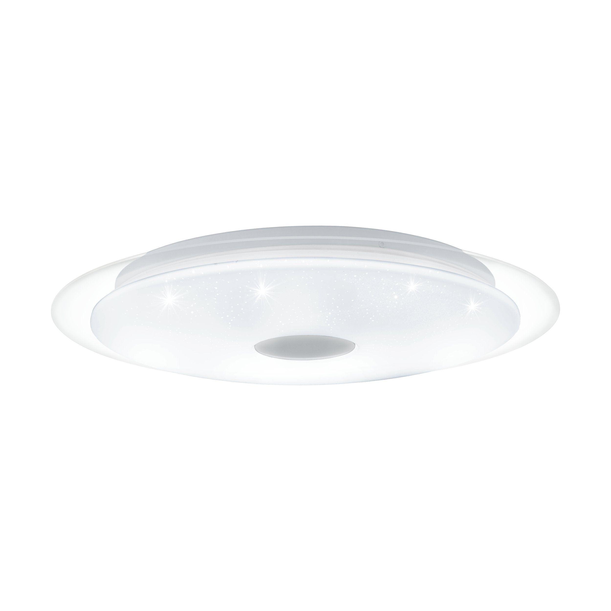 eglo lanciano 1 led white round flush ceiling light 40cm living room image