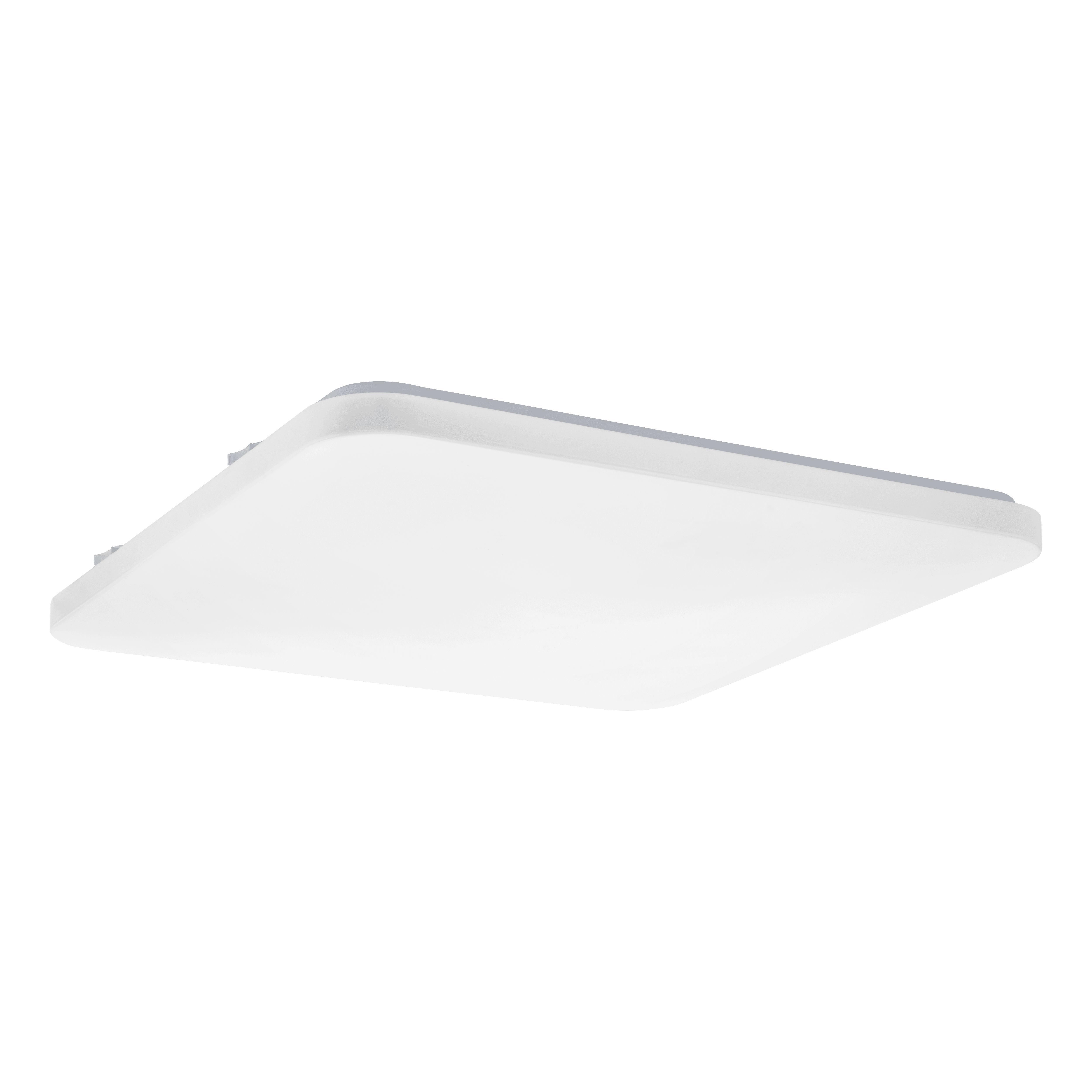 eglo frania white square led ceiling flush 53cm living room image