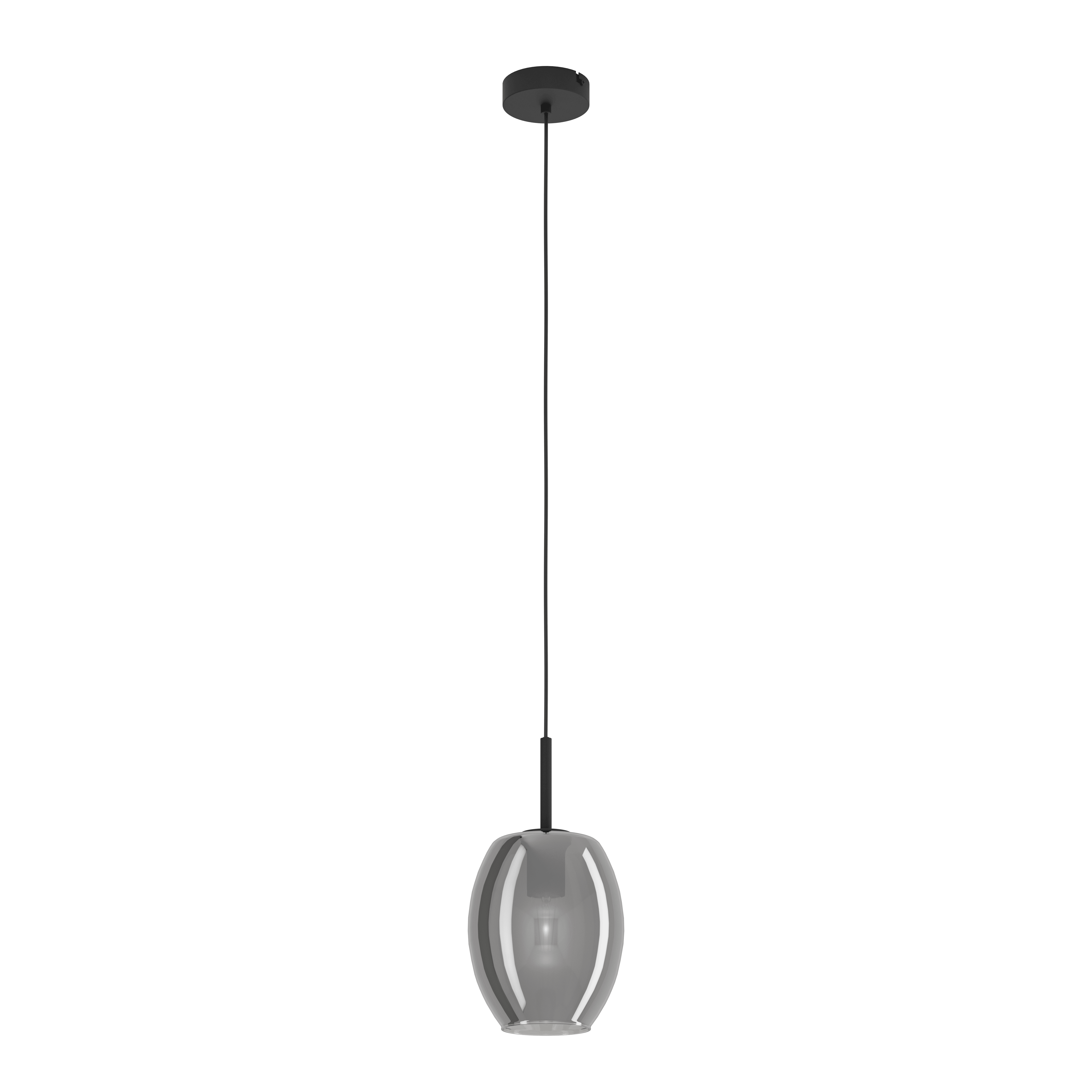 eglo cadaques oval smoked glass ceiling pendant living room image