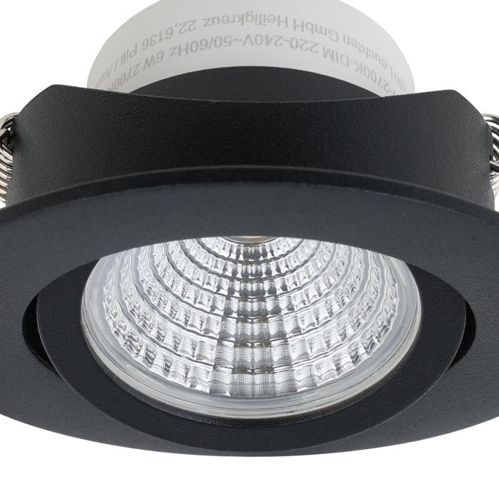 Eglo Saliceto LED Black Recessed Downlight - Warm White — product detail