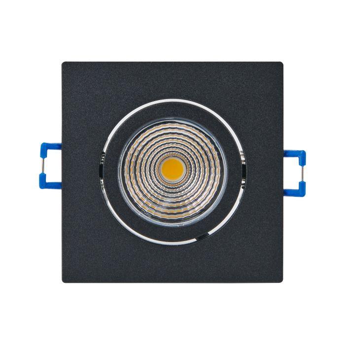 eglo saliceto led black square recessed downlights Kitchen Lighting Close Up