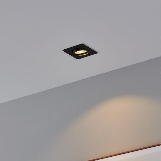 Eglo Saliceto LED Black Square Recessed Downlights-WAREHOUSE-40-200326