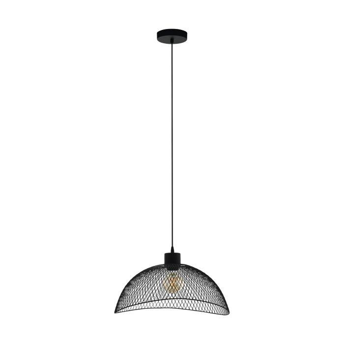eglo pompeya black metal mesh ceiling pendant