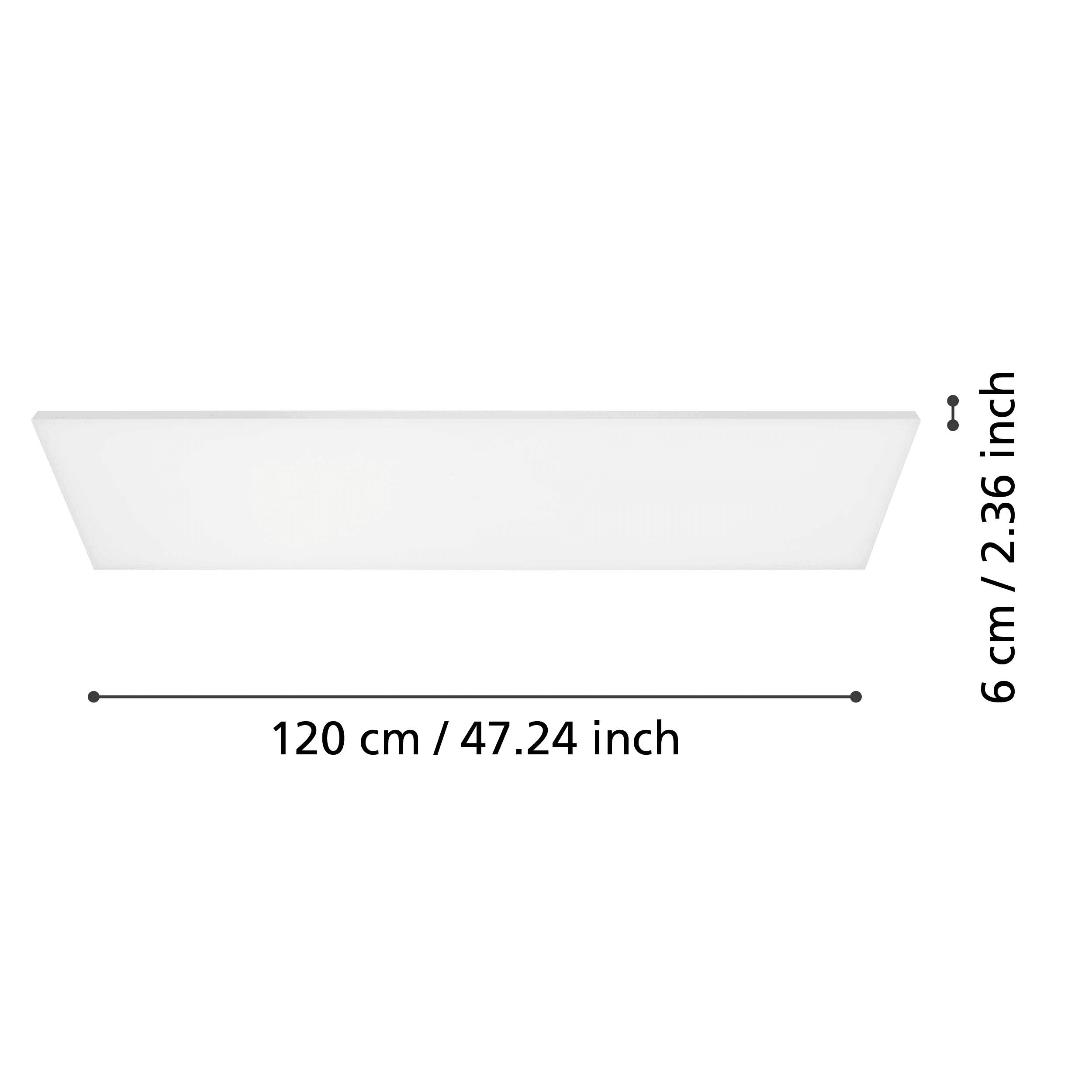Eglo Turcona White Rectangular LED Flush Ceiling Light