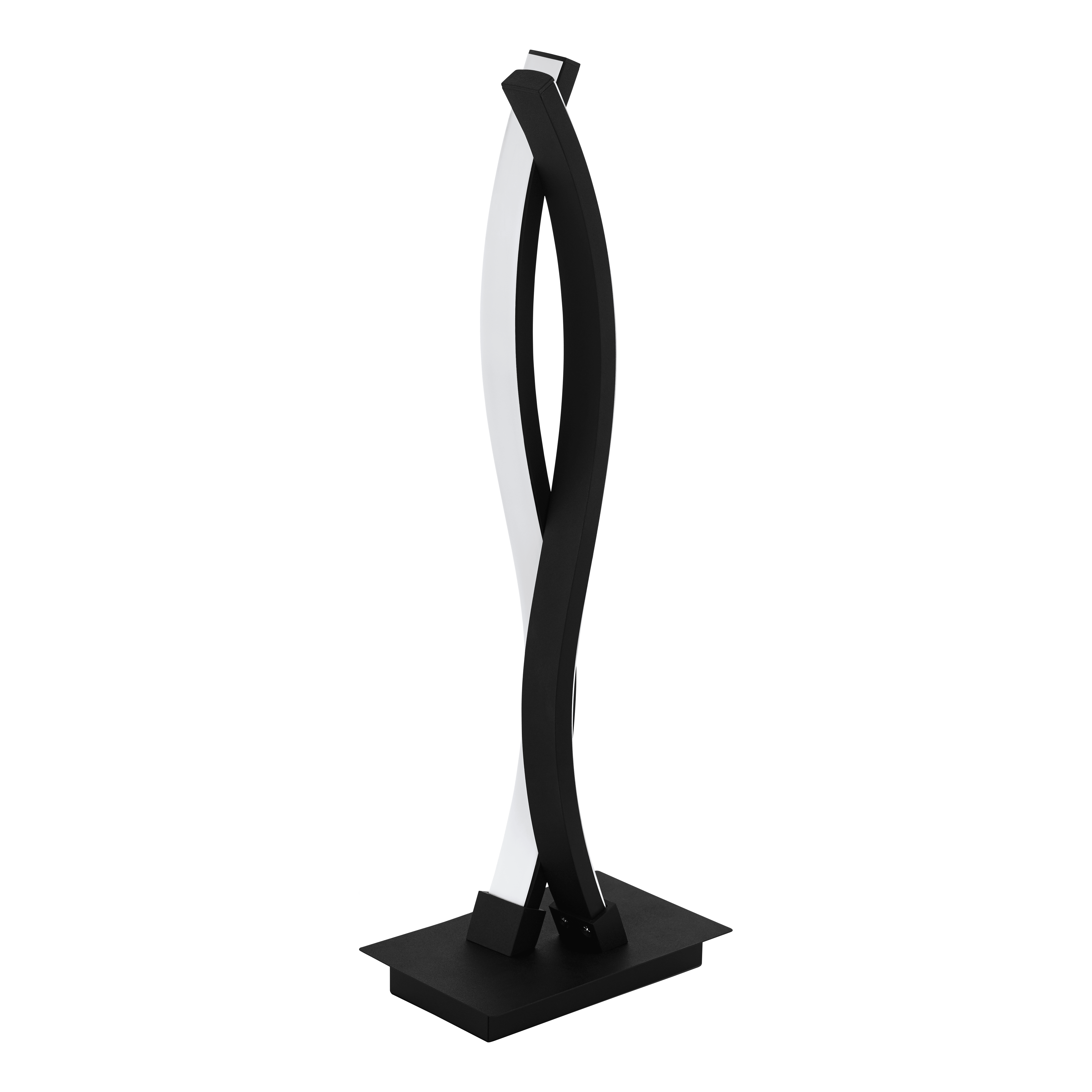 eglo lasana 3 black 2 light led table lamp living room close up