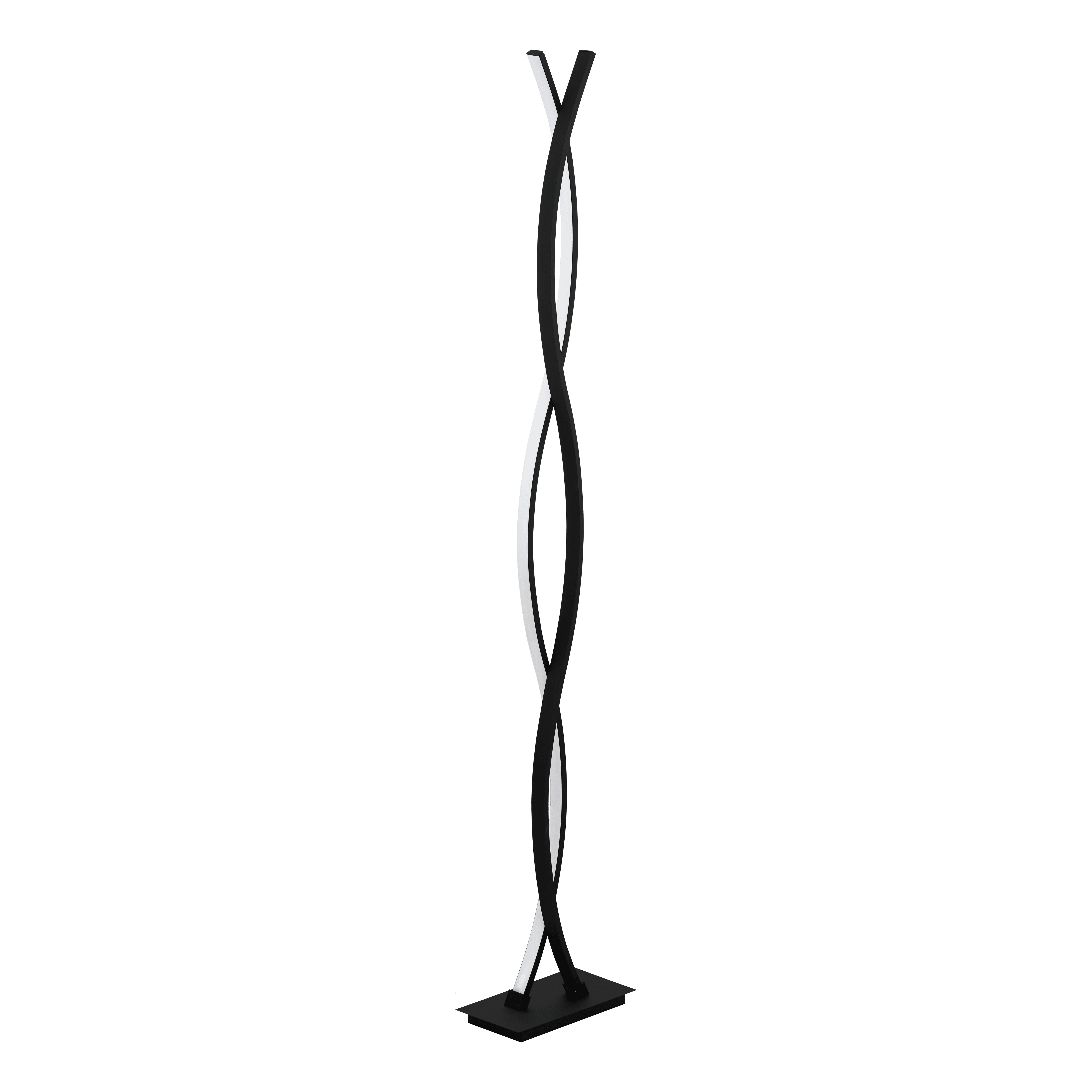 eglo lasana 3 led modern two light black floor lamp living room image