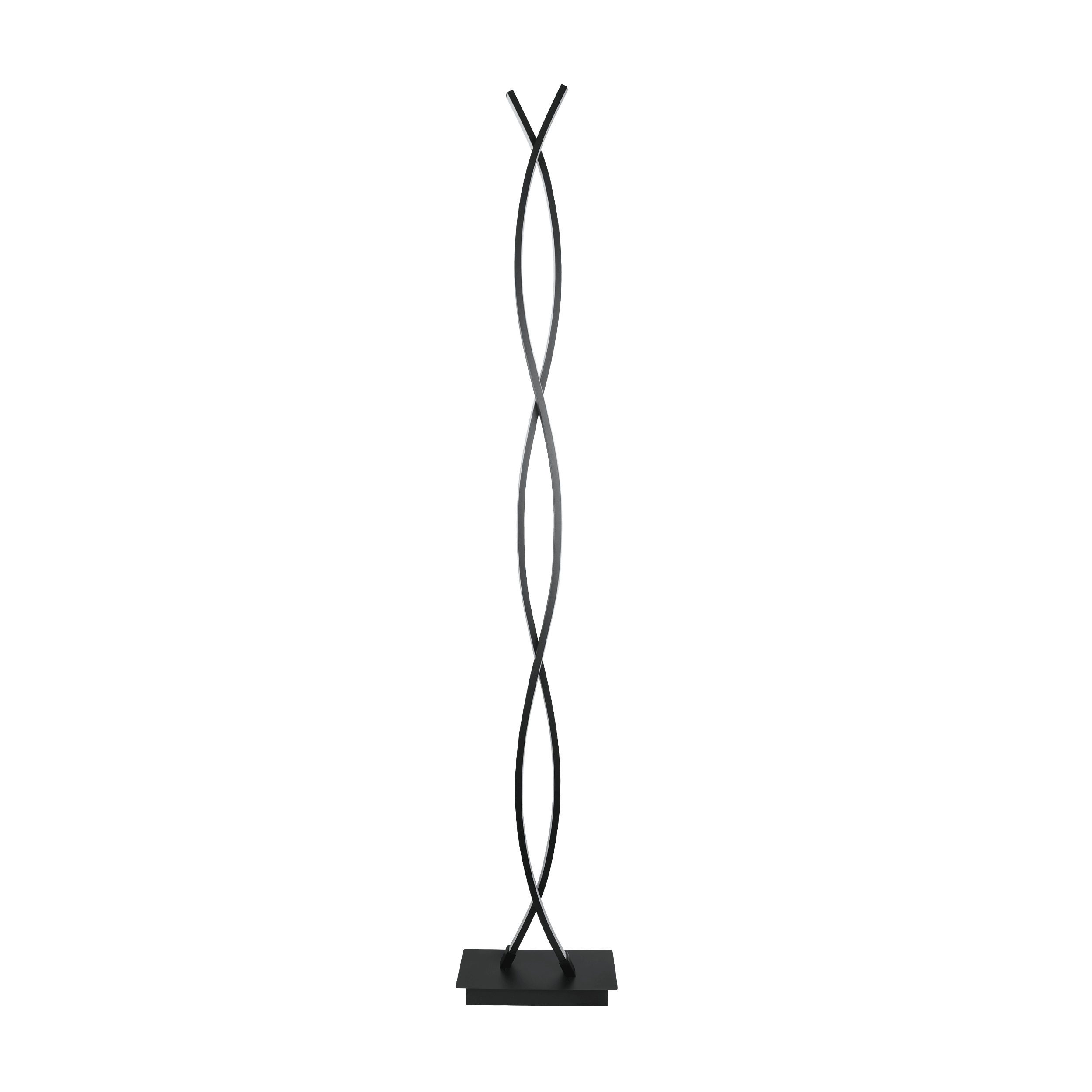 eglo lasana 3 led modern two light black floor lamp living room close up