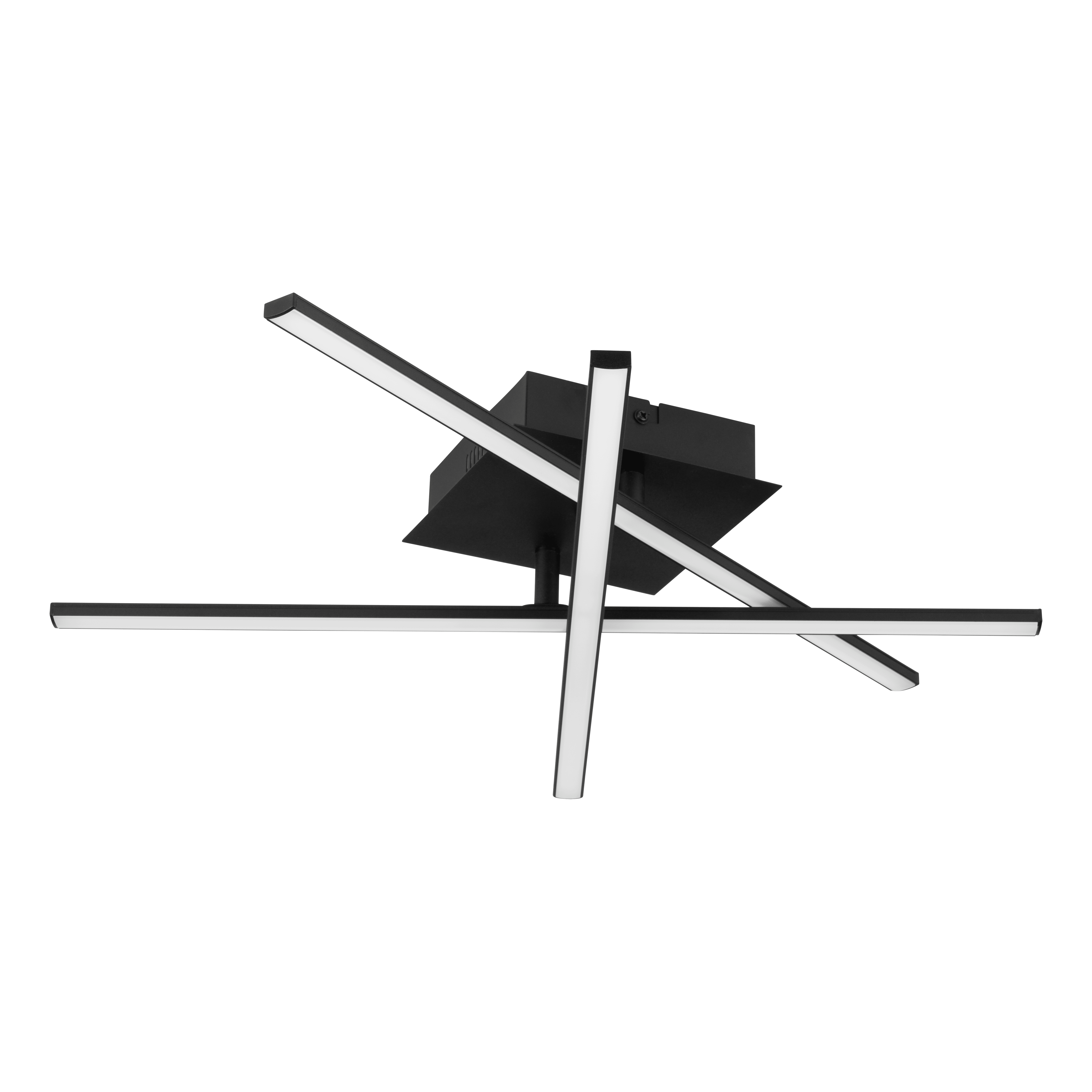 eglo lasana 3 black 3 linear led ceiling flush living room image