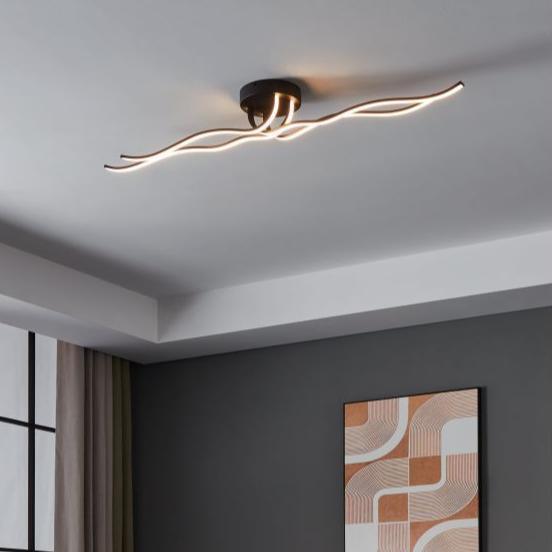 eglo roncade 1 black 4 arm led flush ceiling light