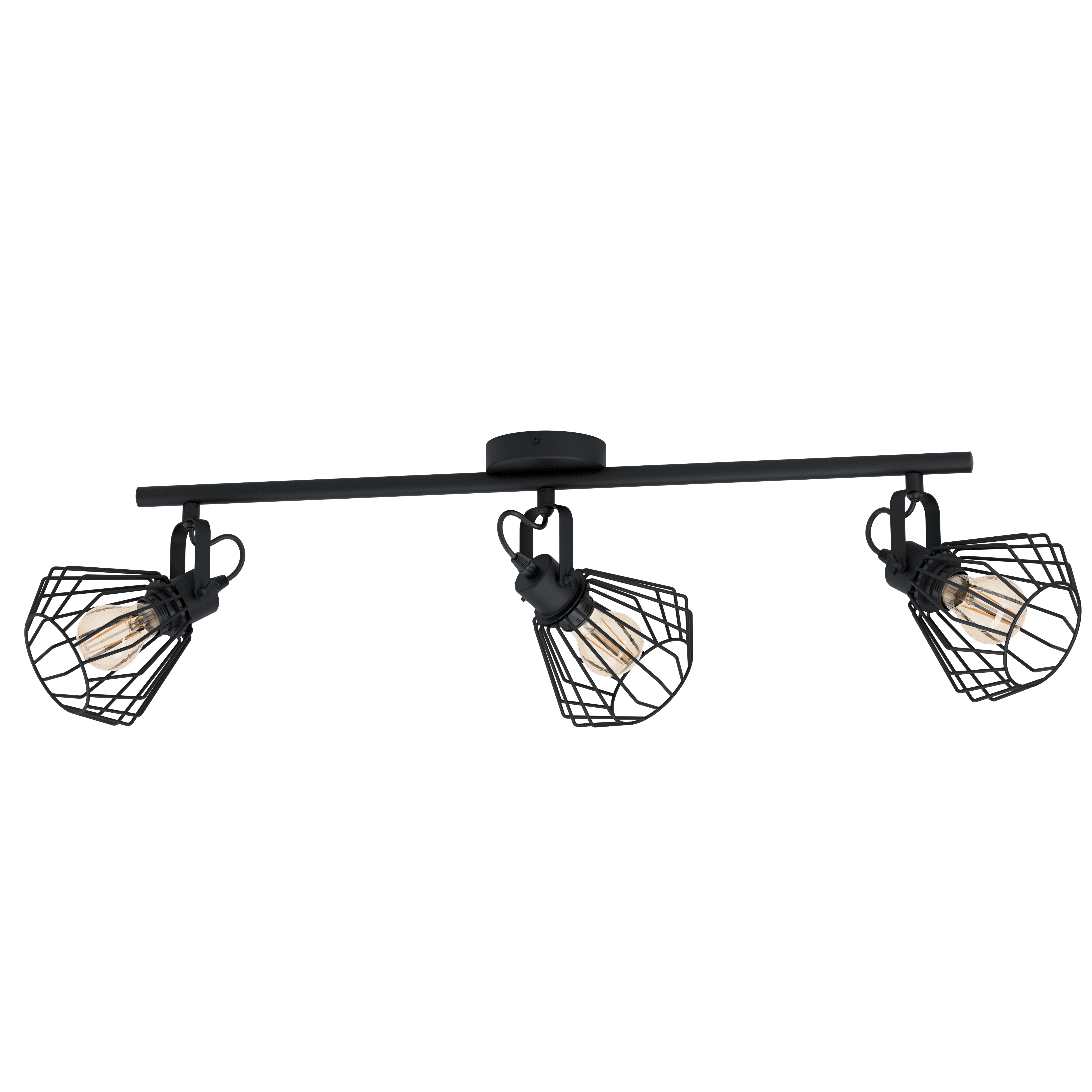 eglo tabillano black wire 3 light bar spotlight