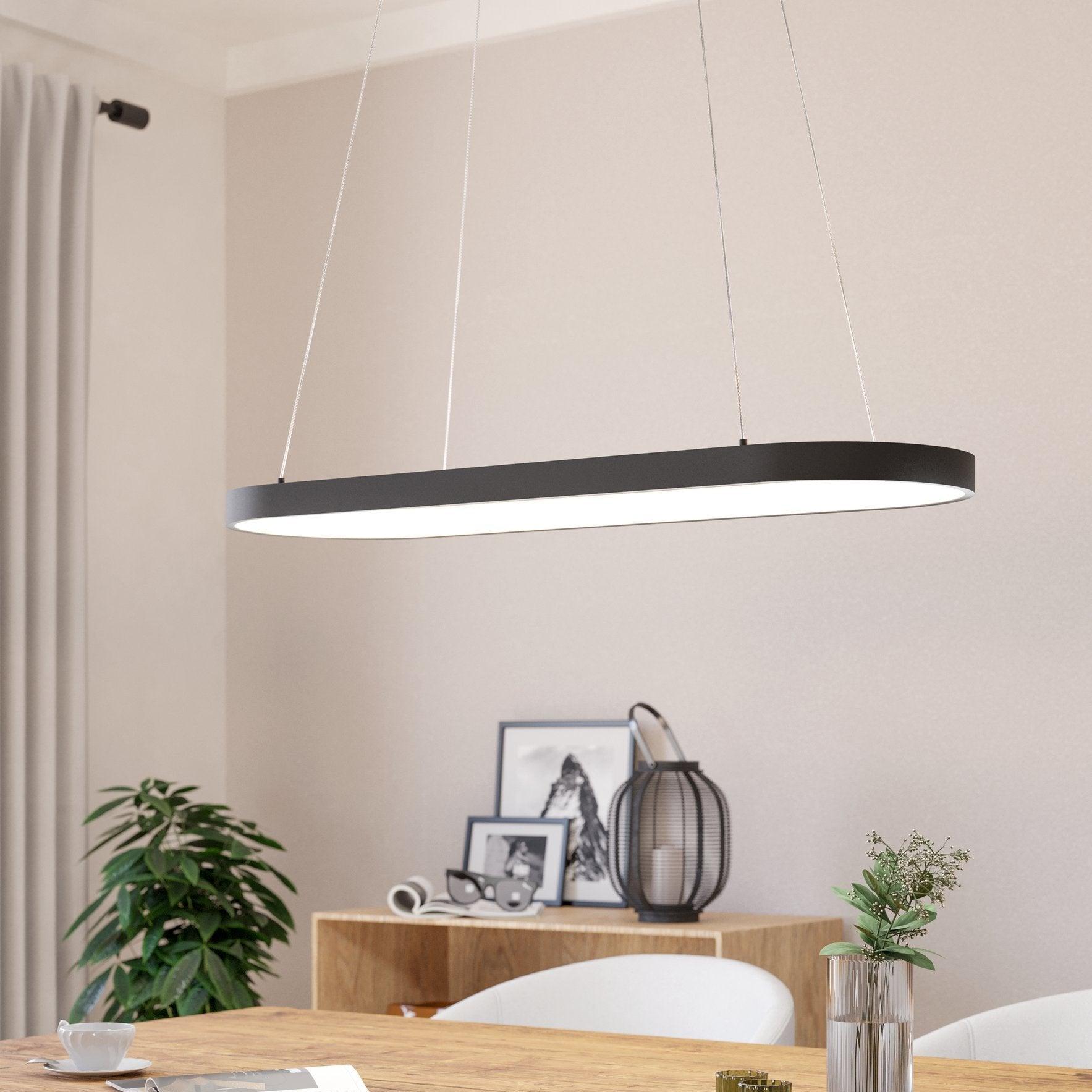 eglo codriales led black elliptical ceiling pendant