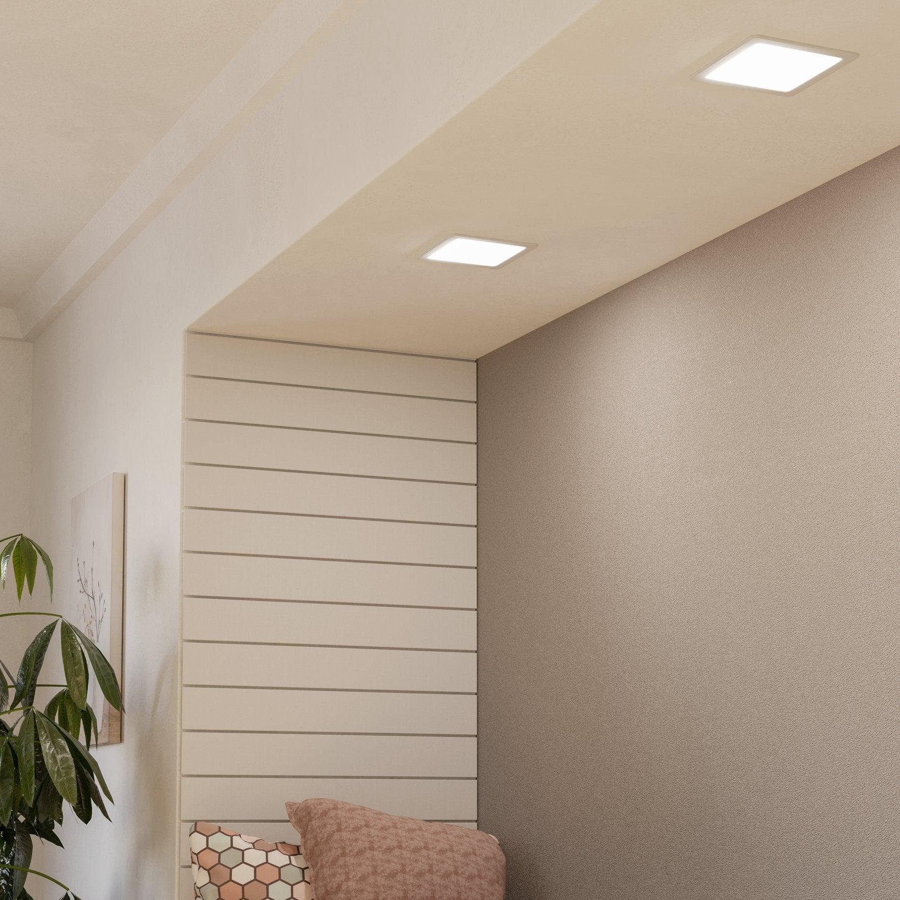 eglo fueva 5 cool white led square recessed light 16 6cm