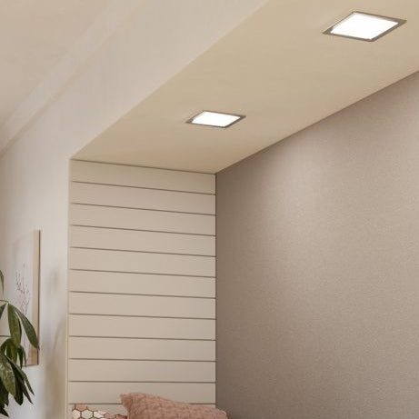 Eglo Fueva 5 Nickel LED Square Cool White Recessed Light - 16.6cm — alternate view