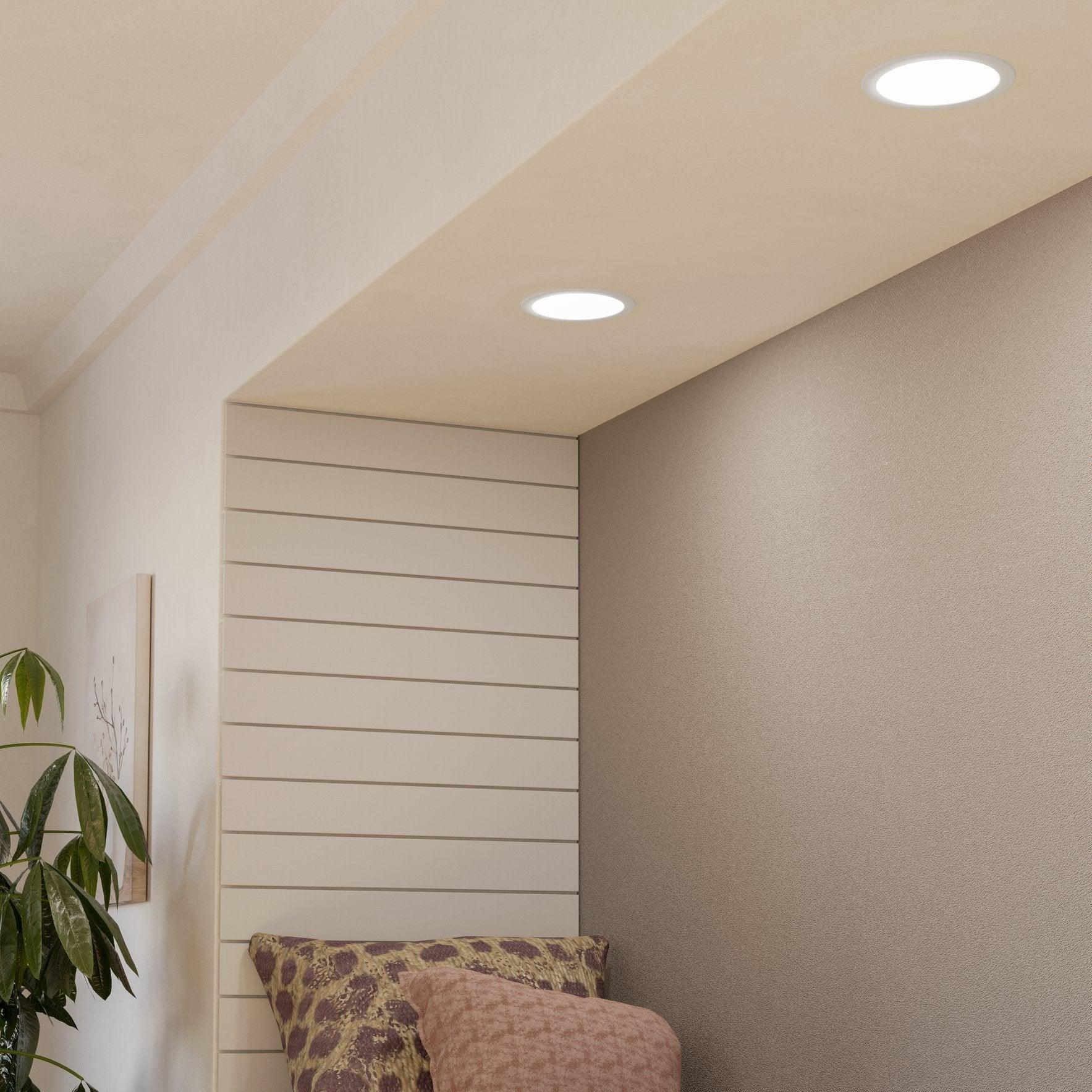 eglo fueva 5 led round white recessed light 16 6cm