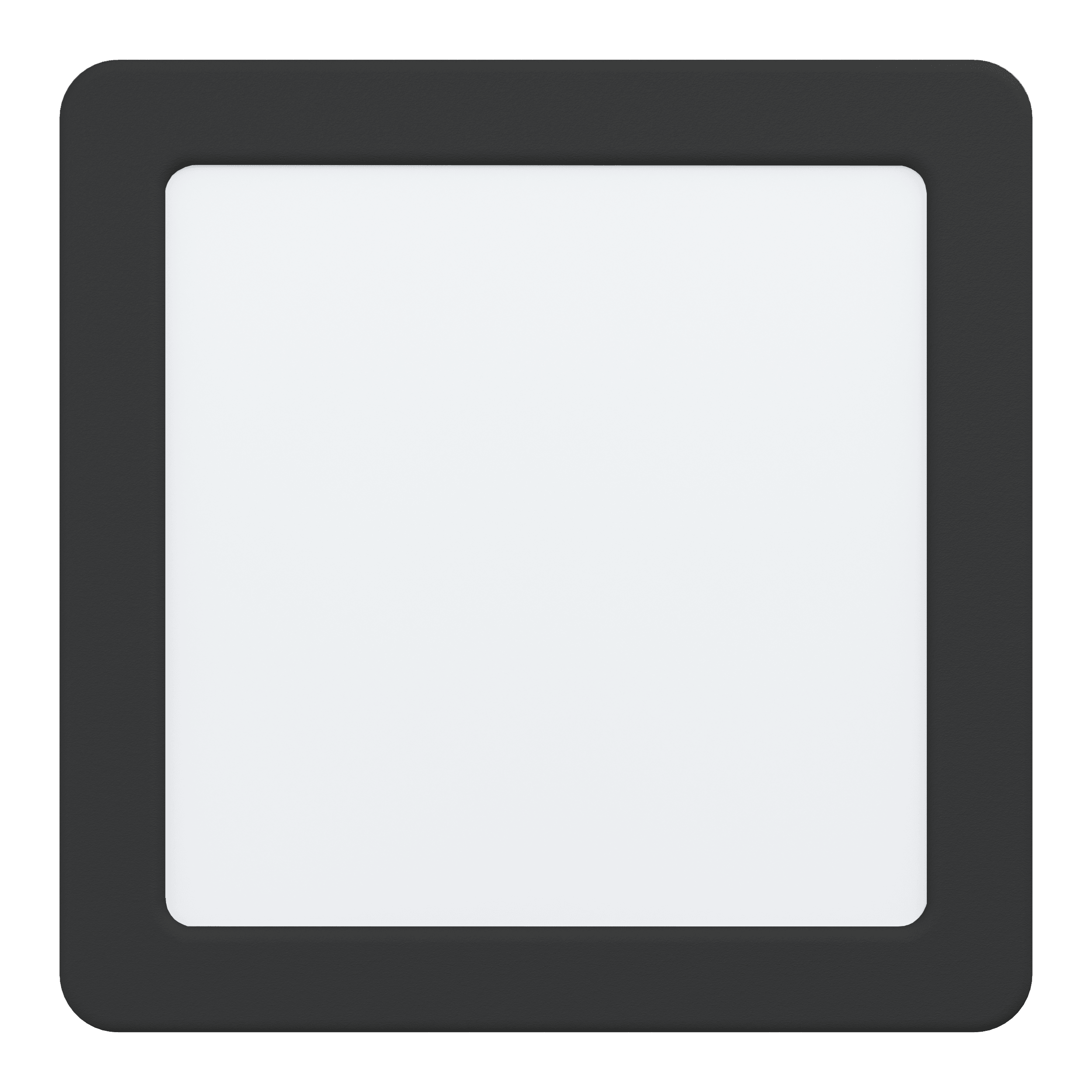 eglo fueva 5 led black square flush ceiling light 16cm living room close up
