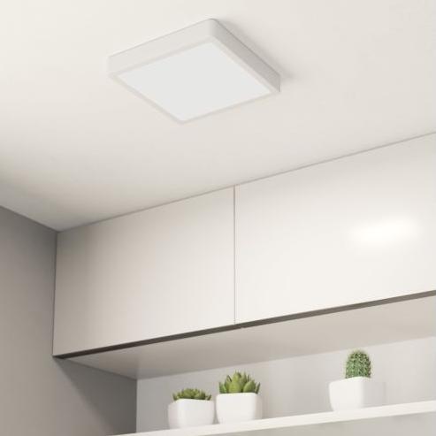 eglo fueva 5 led white square cool white flush 21cm