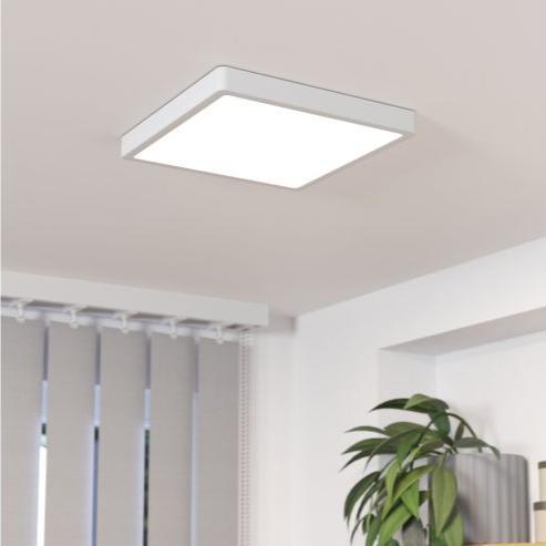 eglo fueva 5 led white square cool white flush 28 5cm