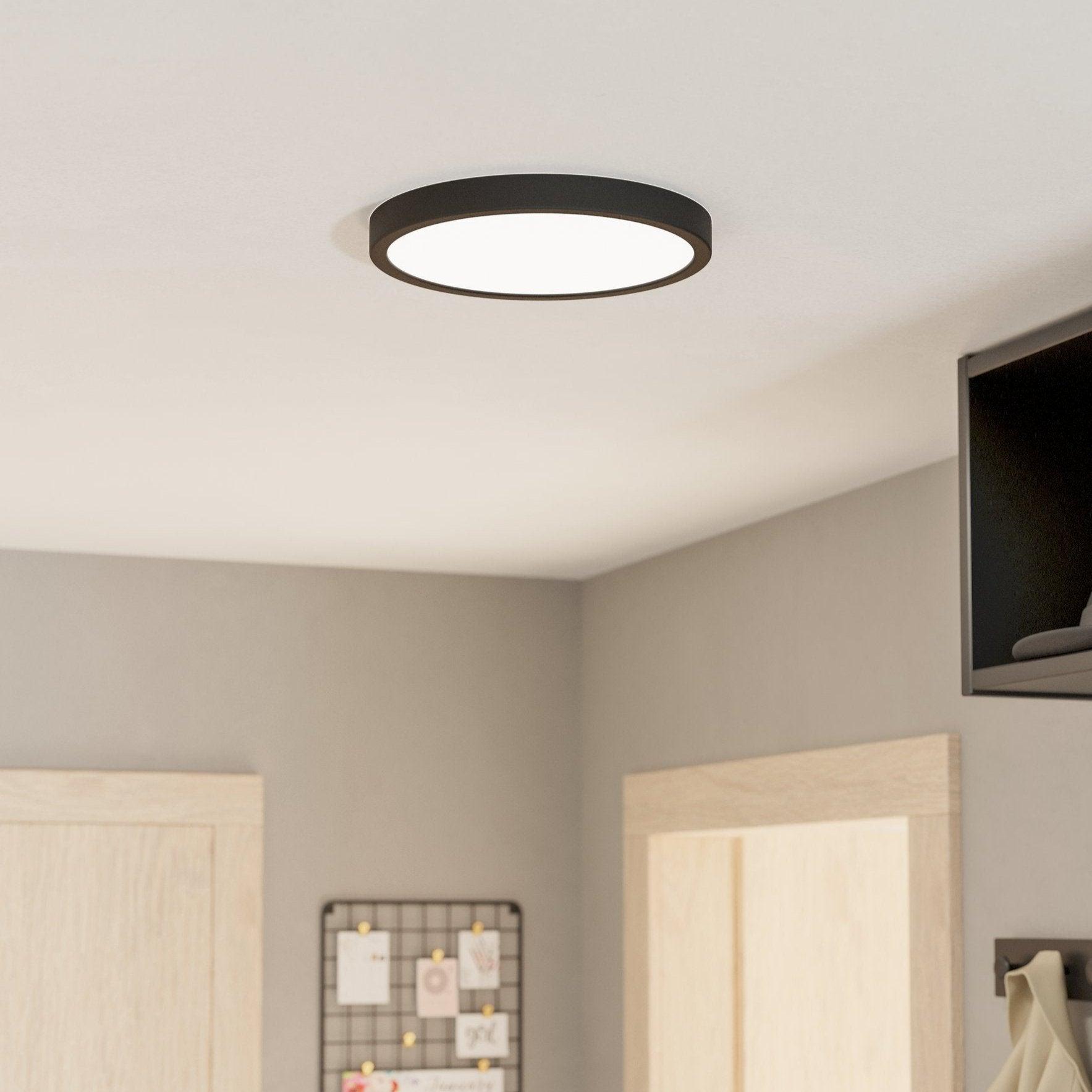 eglo fueva 5 led dimmable black ceiling flush 28 5cm