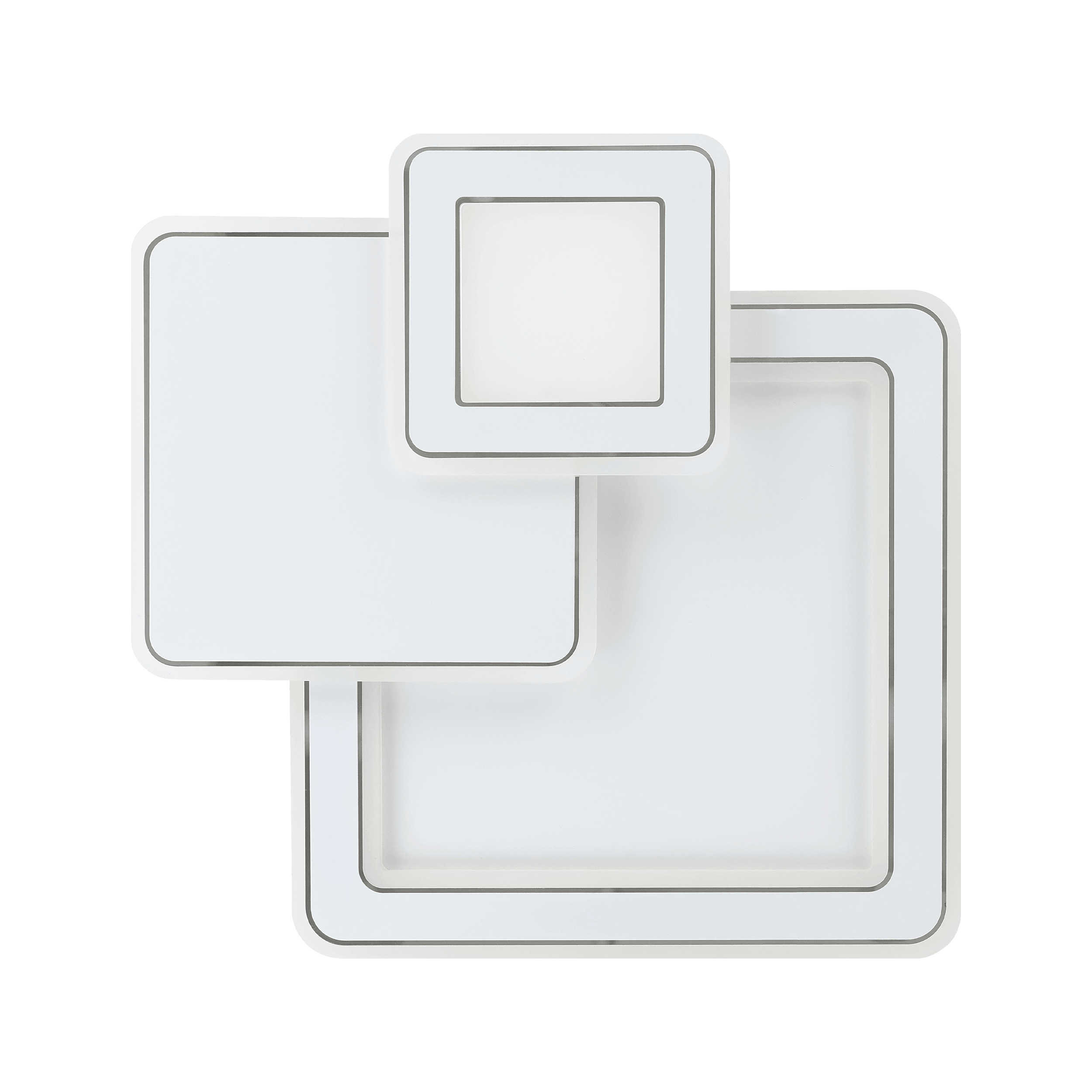 eglo mentalurgia chrome 3 square design led flush hallway lighting