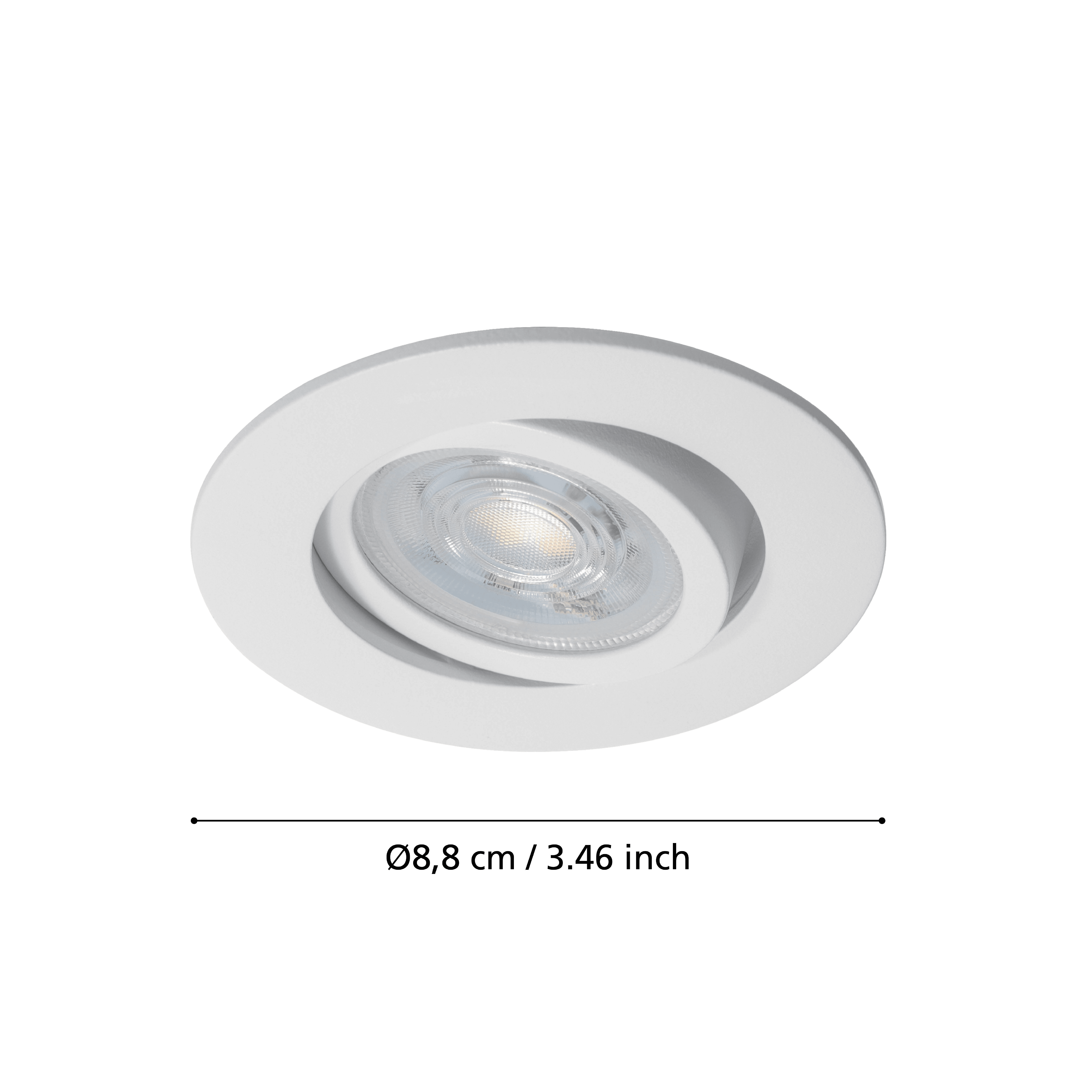eglo saliceto z white led smart recessed ceiling light Hallway Lighting Close up