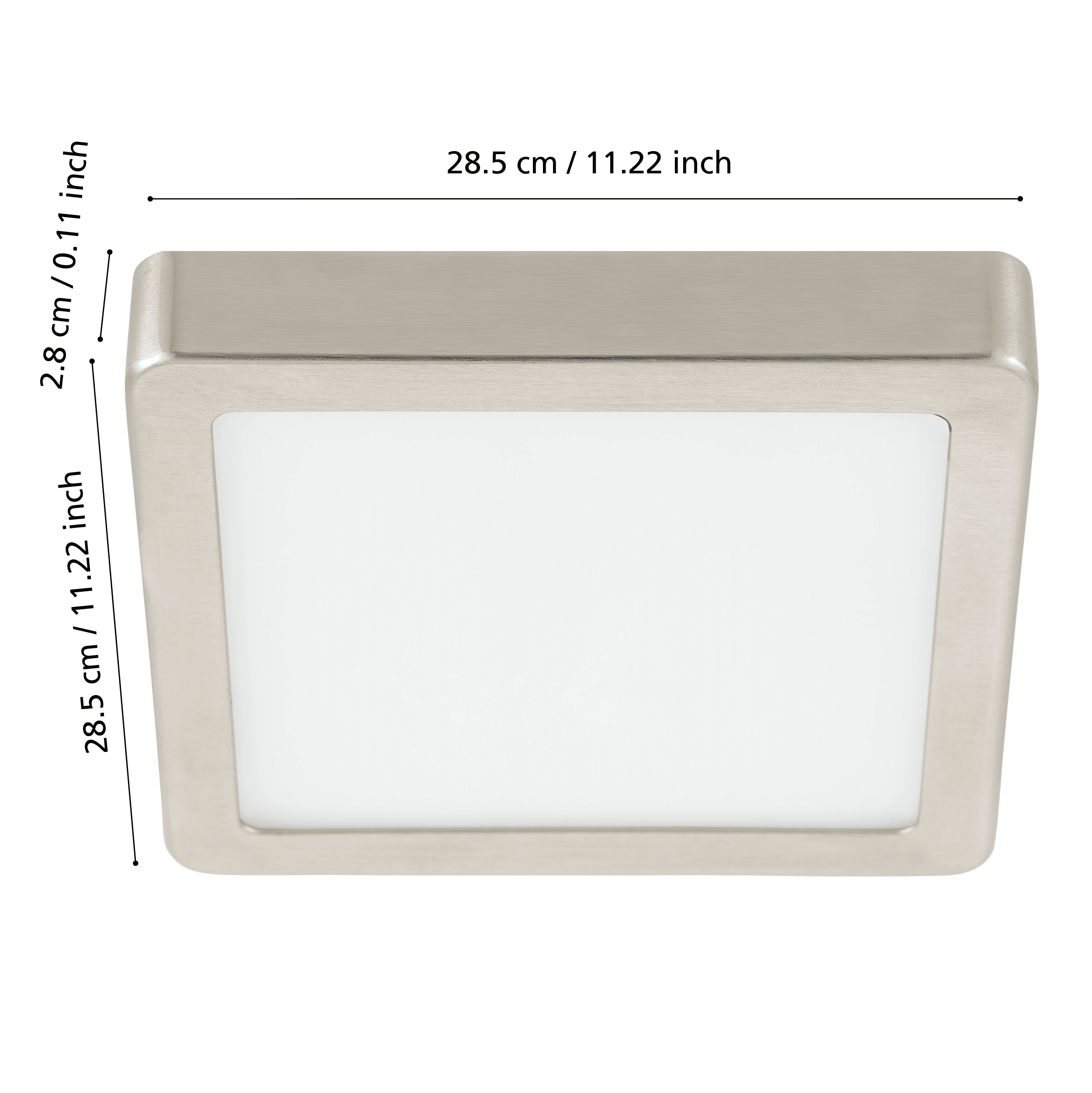 eglo connect fueva z smart led nickel square flush ceiling light kitchen lighting