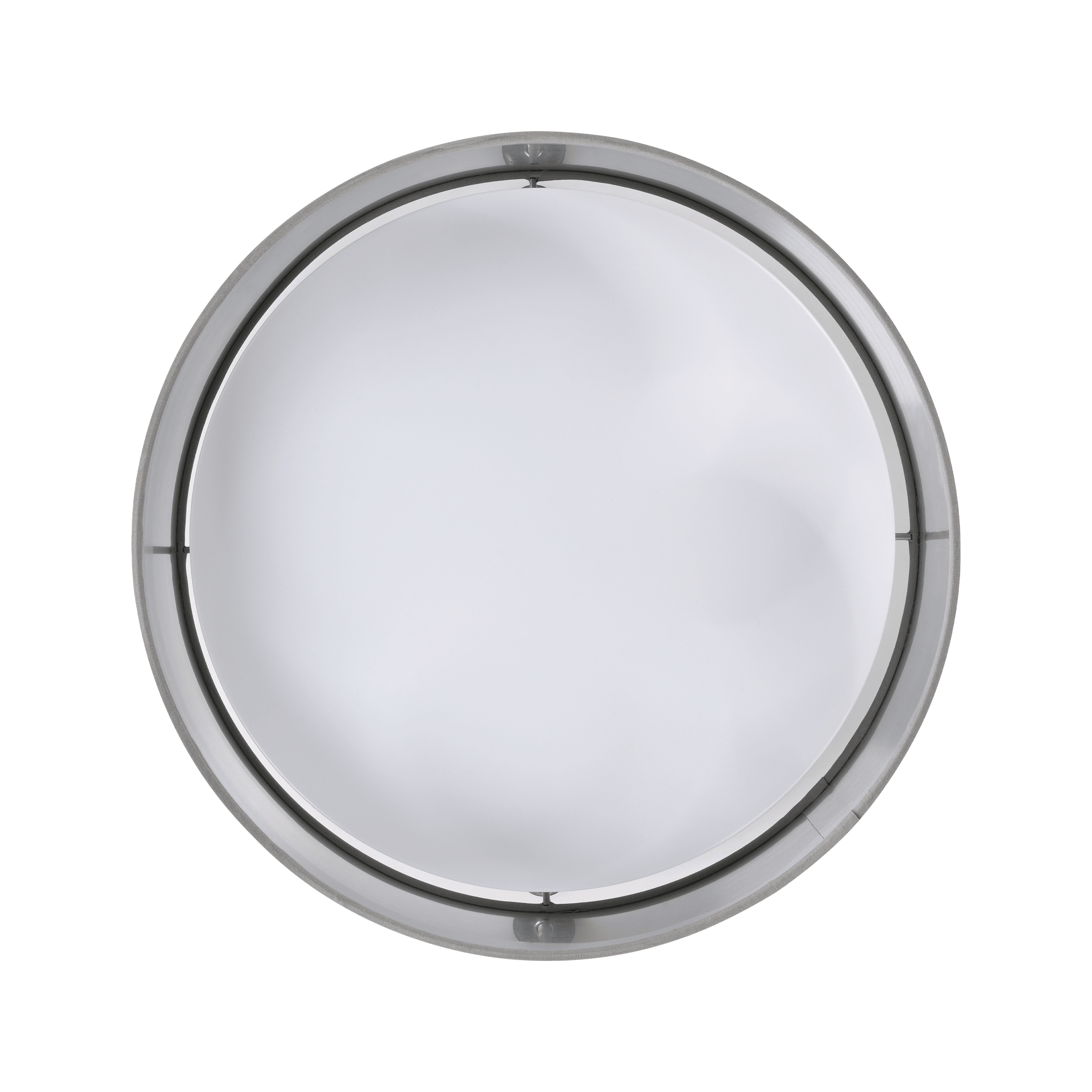 eglo maserlo 2 round grey silver fabric flush ceiling light living room close up