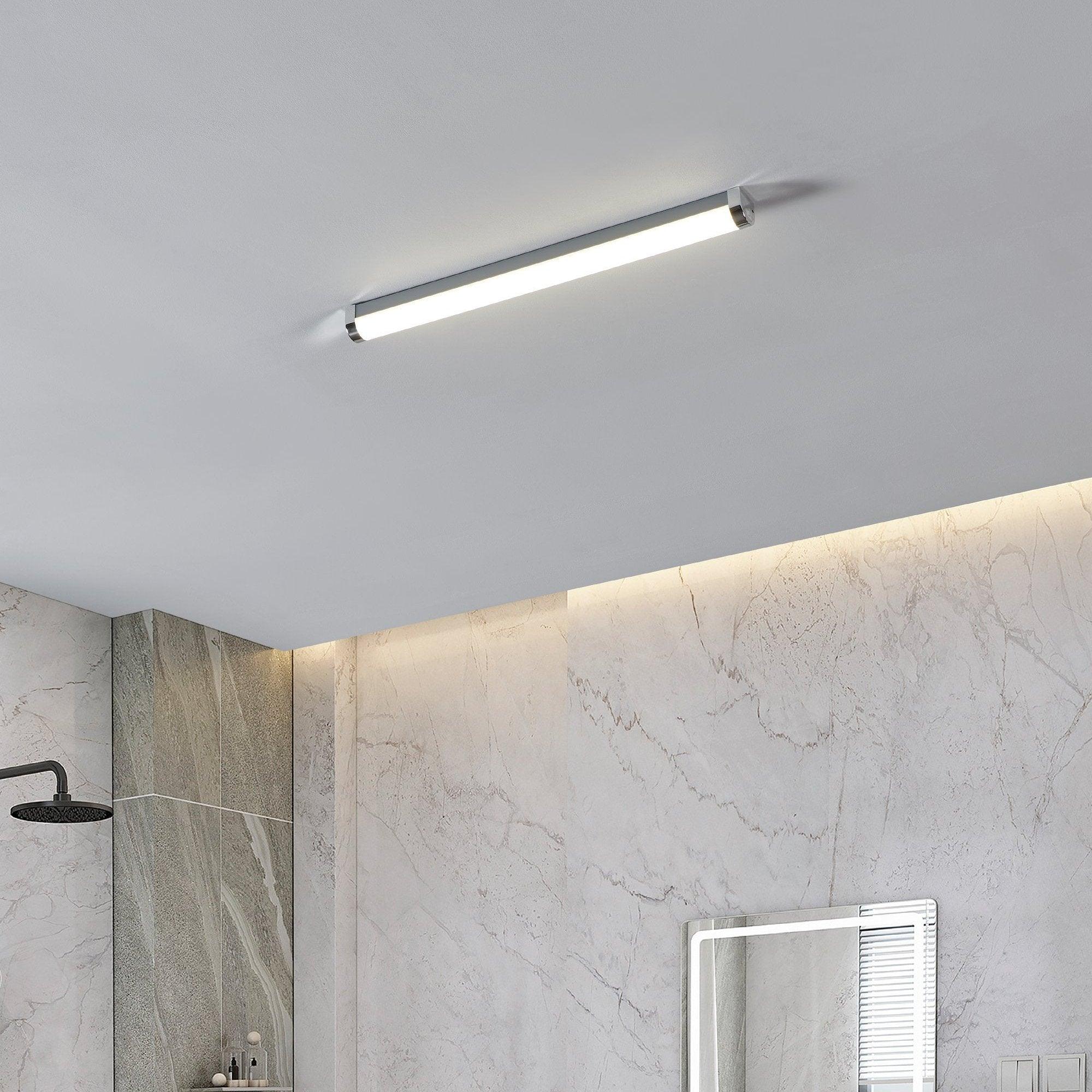 eglo tragacete 1 ip44 chrome bathroom wall mirror light 60cm