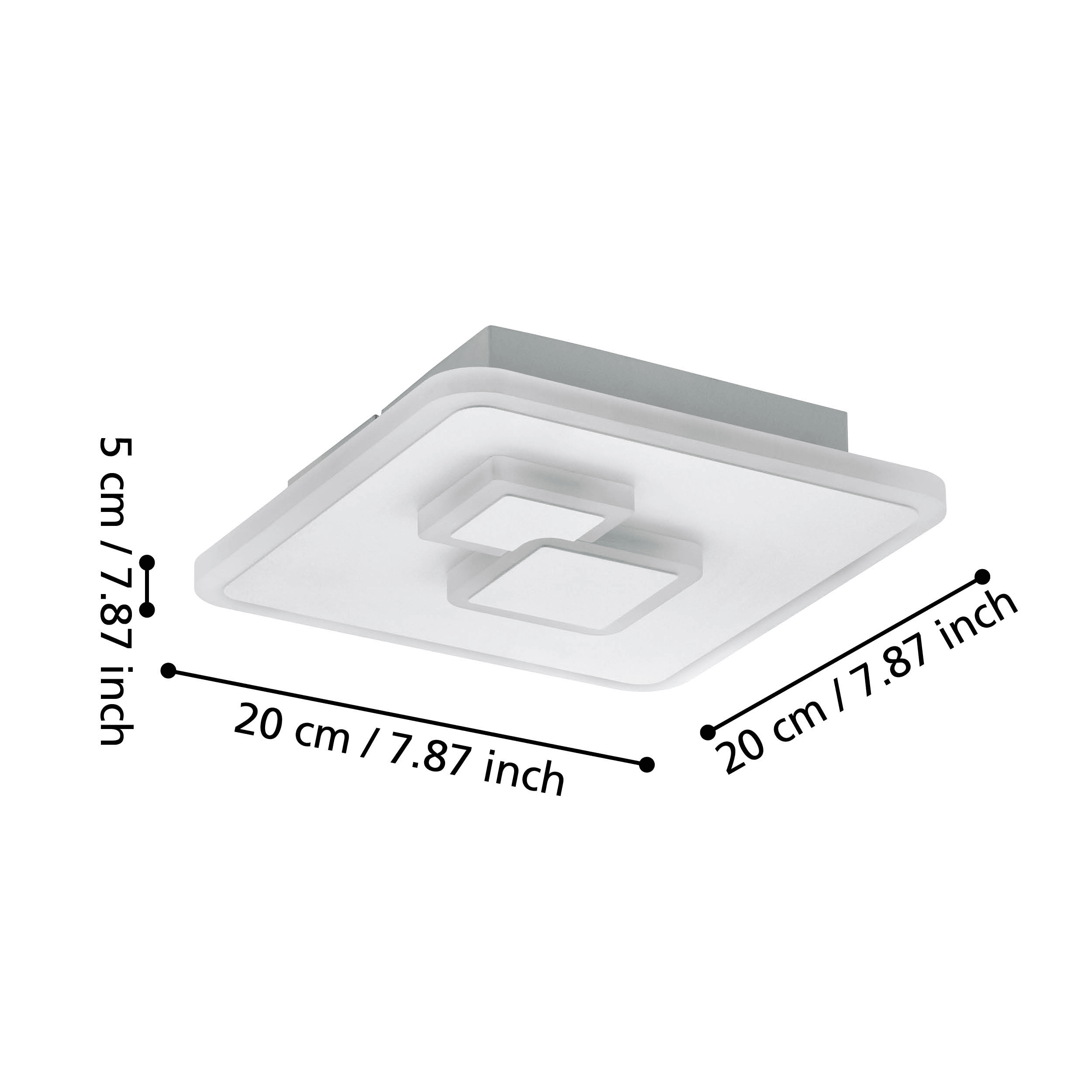 eglo cadegal white square led flush ceiling light kitchen lighting