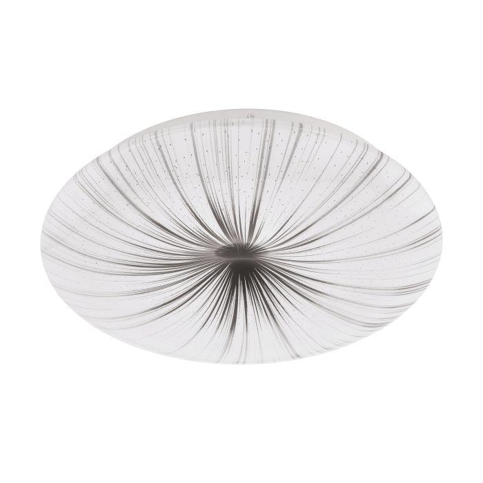eglo nieves white grey round flush ceiling light living room image