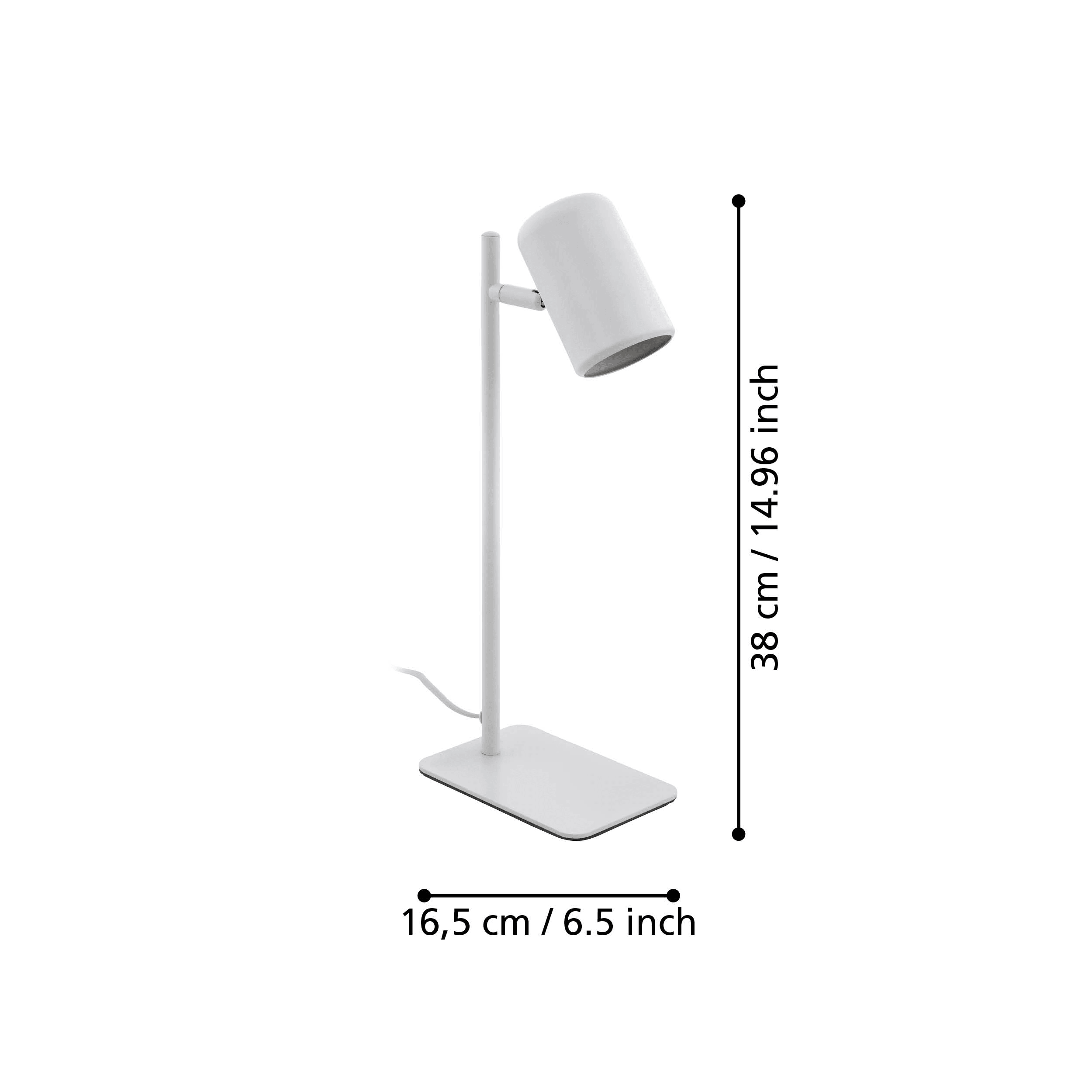 eglo ceppino white metal table lamp living room close up