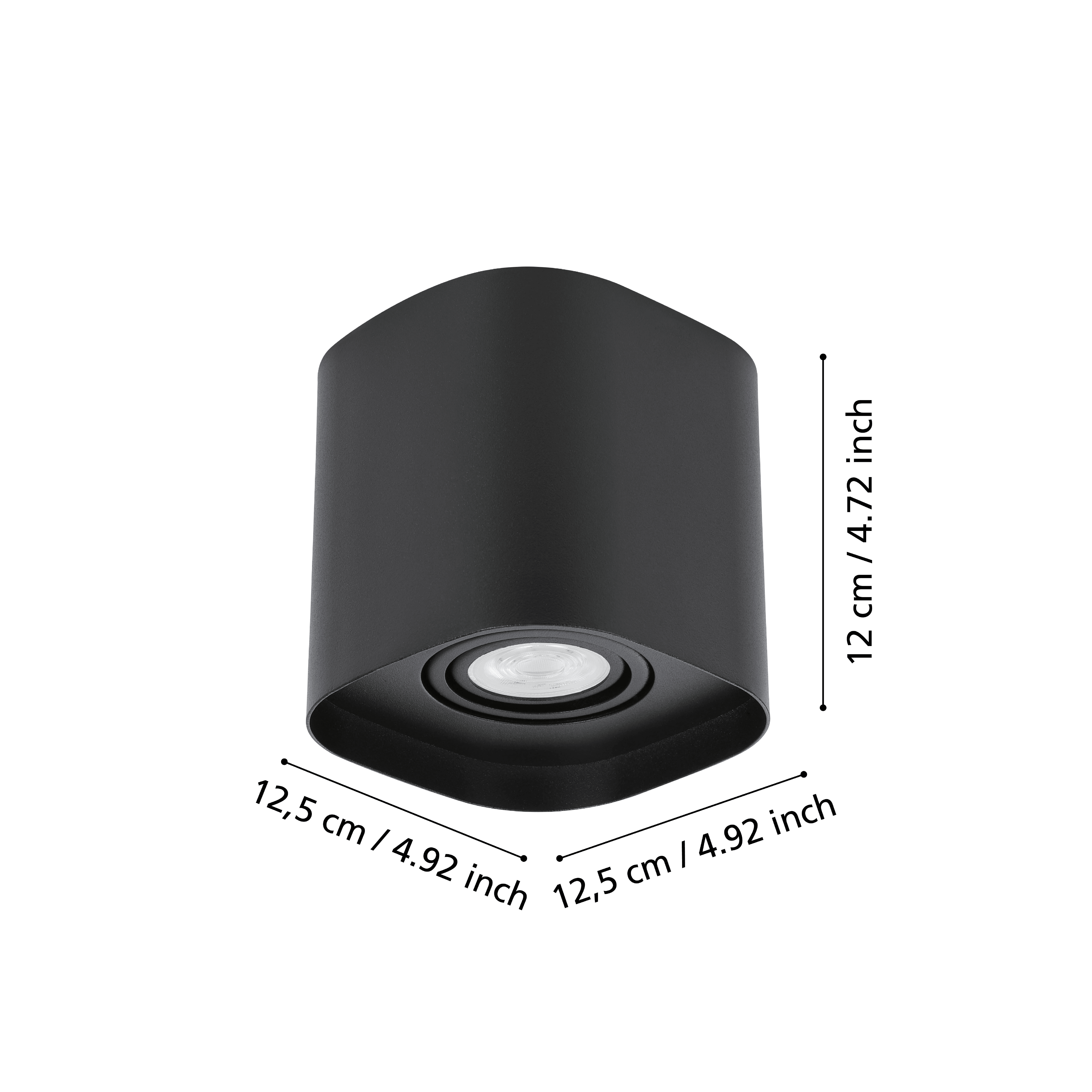 eglo connect caminales z smart square black flush ceiling light living room image