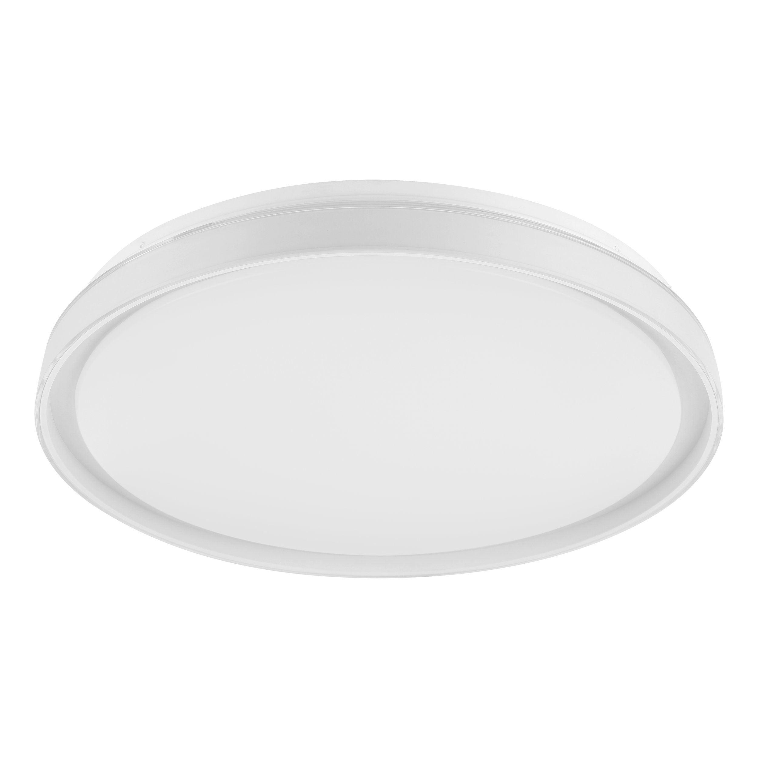 eglo seluci white circular led flush ceiling light 49cm living room image