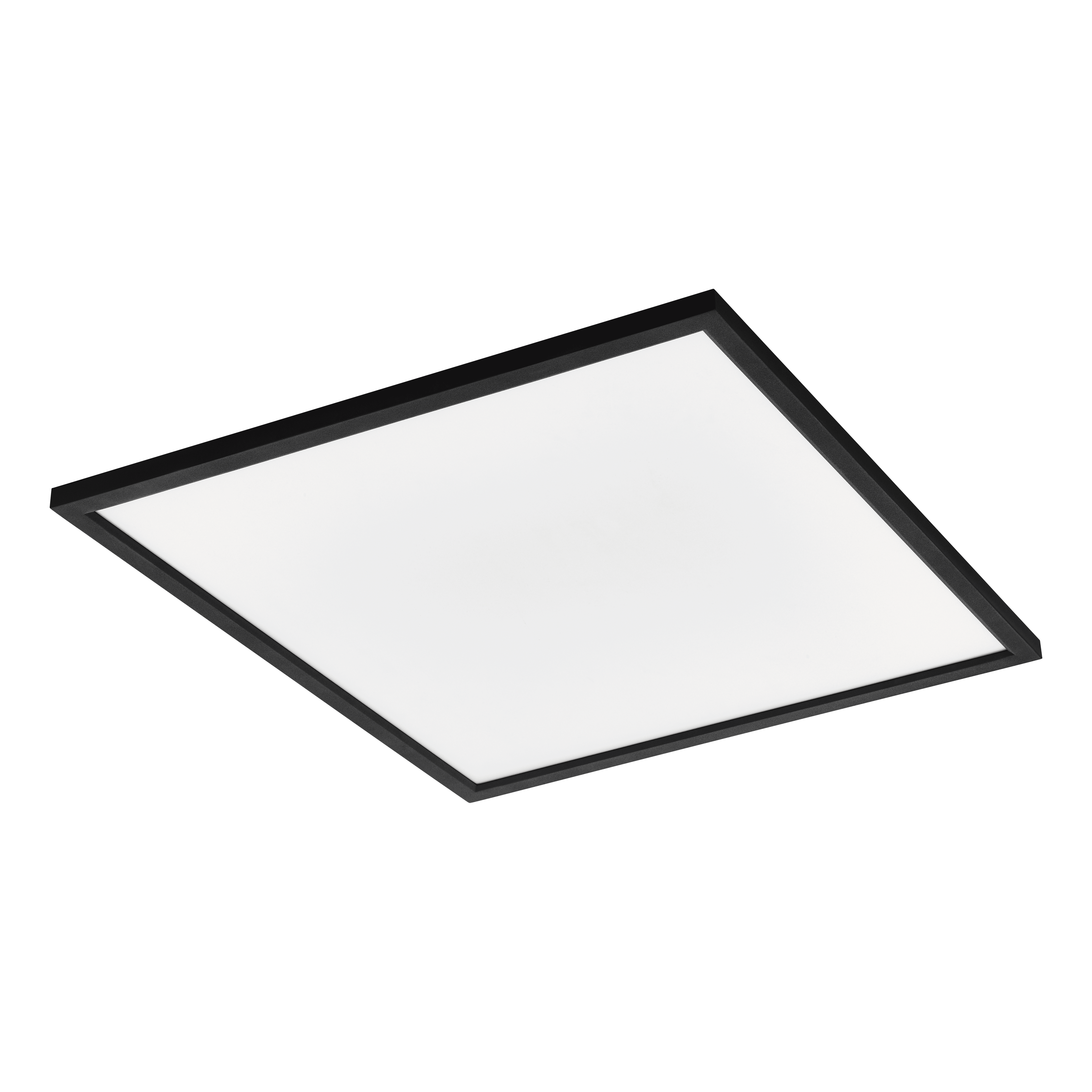 eglo connect salobrena z smart black square panel led flush 60cm living room image